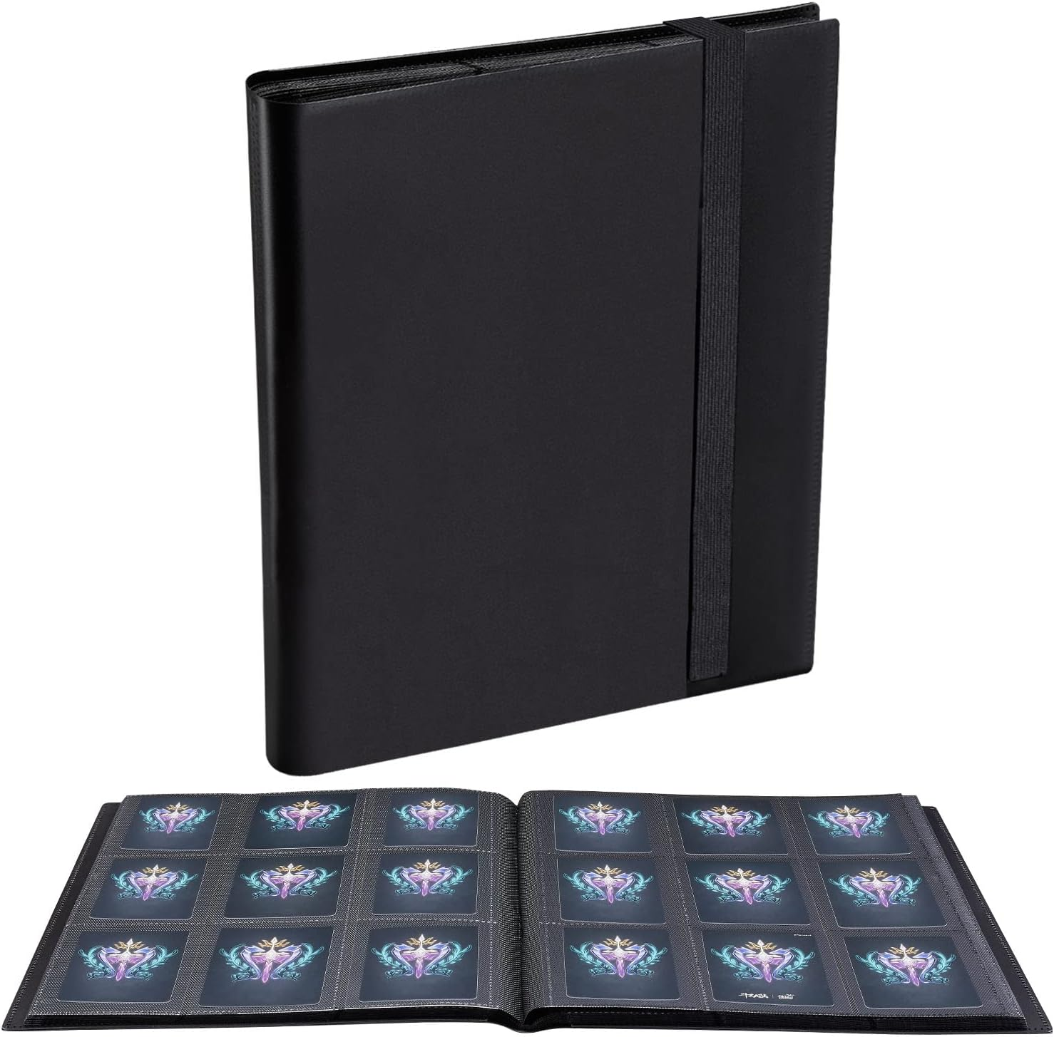 mtg card holder book 1 Pocket Binder–Collectible Trading Card Album, Single Card with 20 Pages, Holds 40 Cards, Side-Loading Mini Binder for TCG, MTG, Sports, Baseball, Football, Small Sports Card Book,Purple : Toys safe pages protect cards from the elements Spell Book Deck Box -
