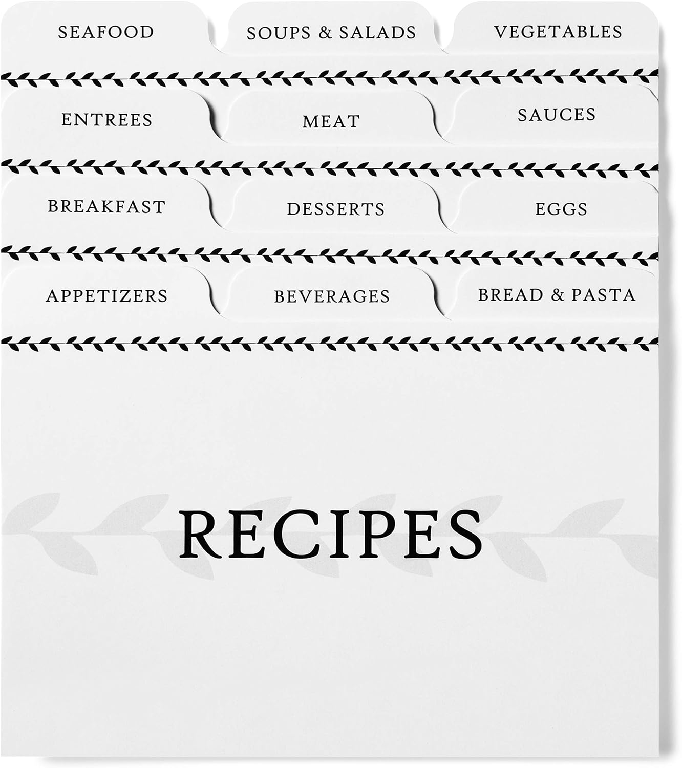 Jot & Mark Recipe Card Dividers | 24 Tabs per Set, Works with 4X6 Inch Cards