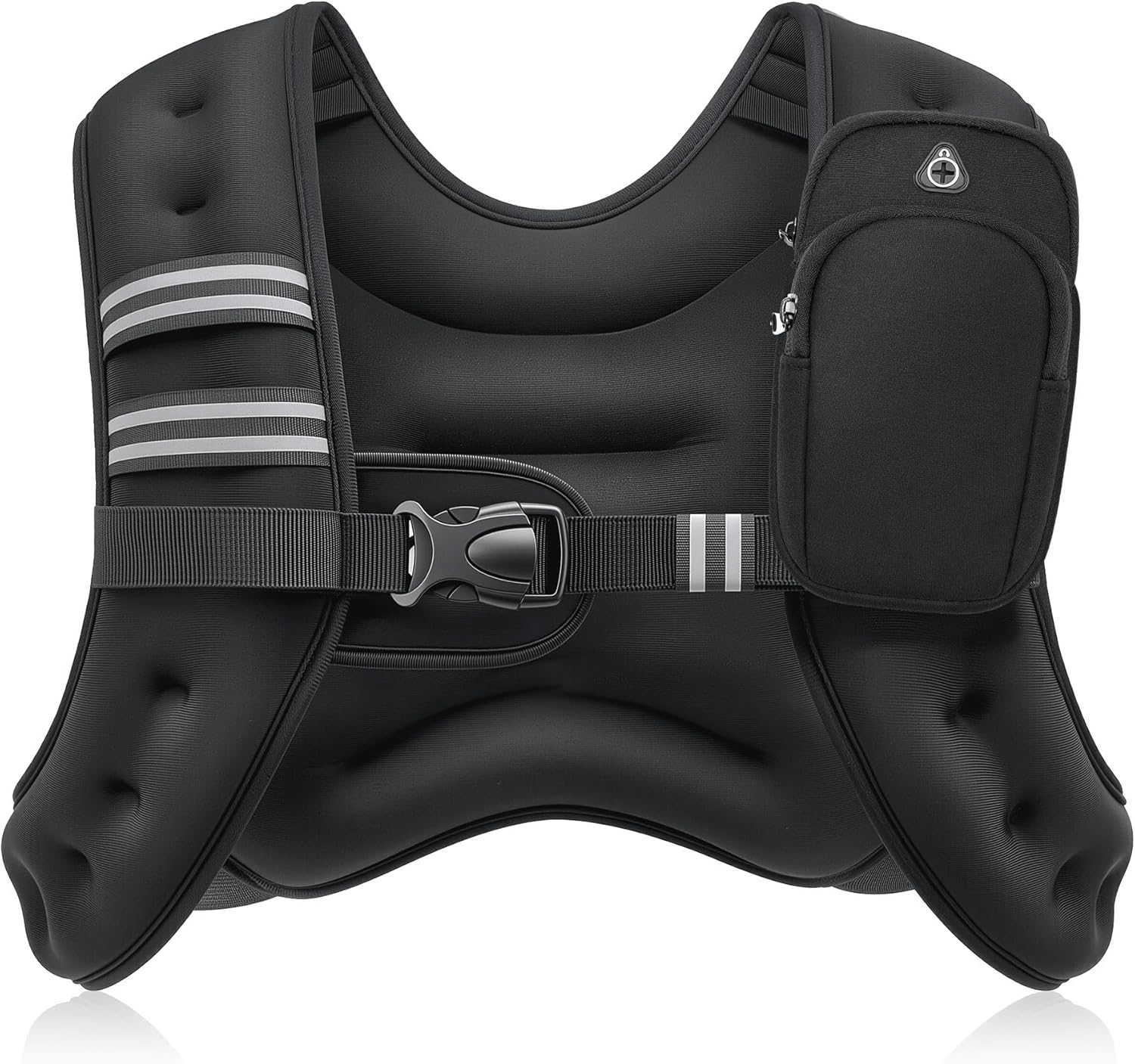 ZELUS Weighted Vest, 6Lb/8Lb/12Lb/16Lb/20Lb/25Lb/30Lb Weight Vest with Reflective Stripe for Workout, Strength Training, Running, Fitness, Muscle Building, Weight Loss, Weightlifting