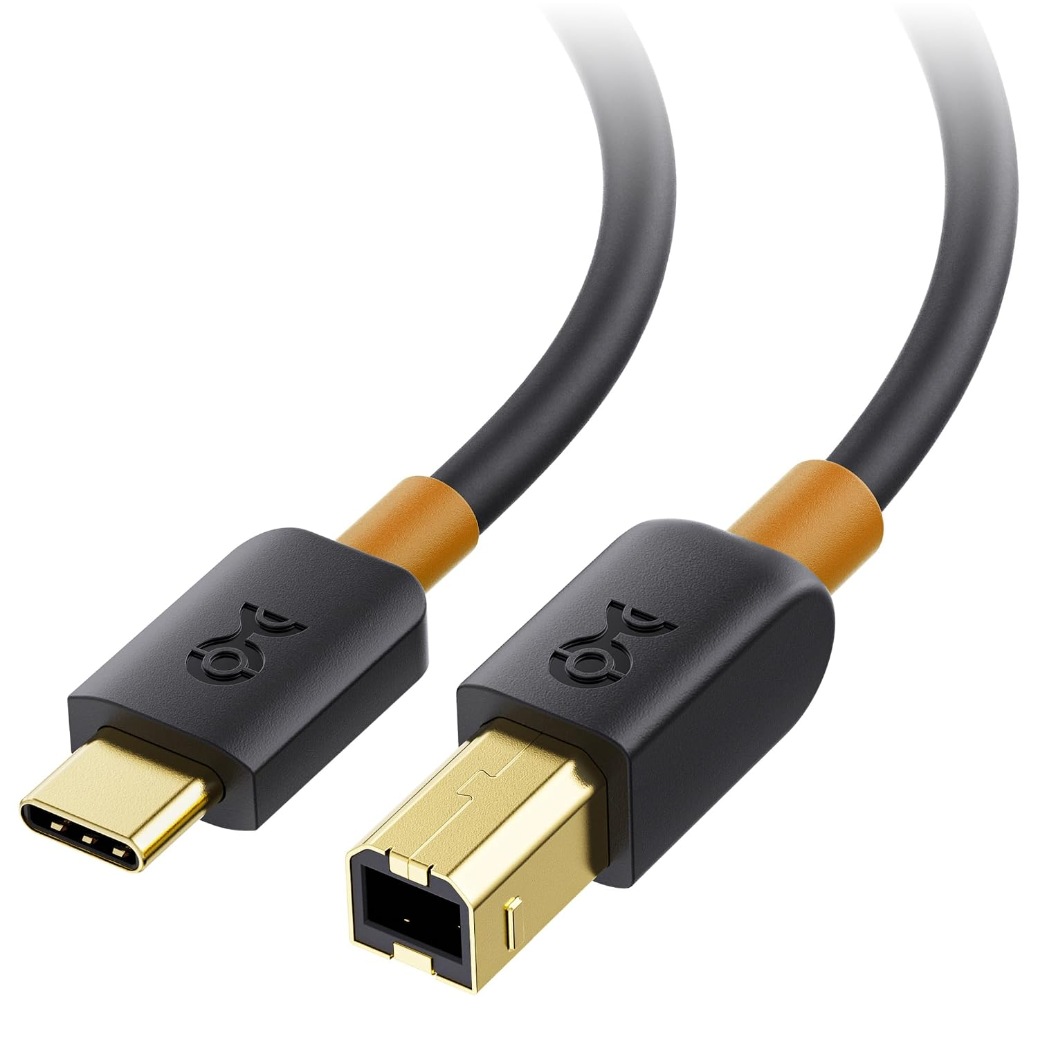 Cable Matters USB C Printer Cable 2M, USBC to USBB 2.0 Cable, MIDI to USBC Cord Compatible with Printer, MIDI Controller/Keyboard, DAC, Yamaha/Casio Digital Piano, Black