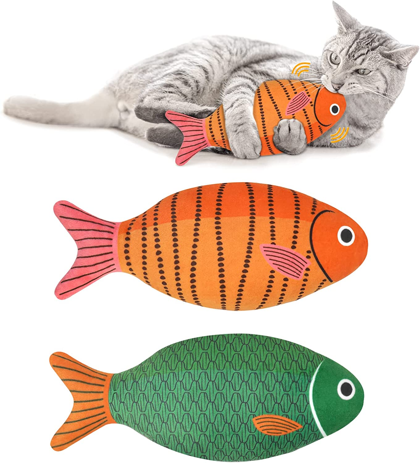 WONOWPA Catnip Toy, 3PCS Cat Chew Toys, Bite Resistant Catnip Toys with Bell ... - Picture 9 of 13