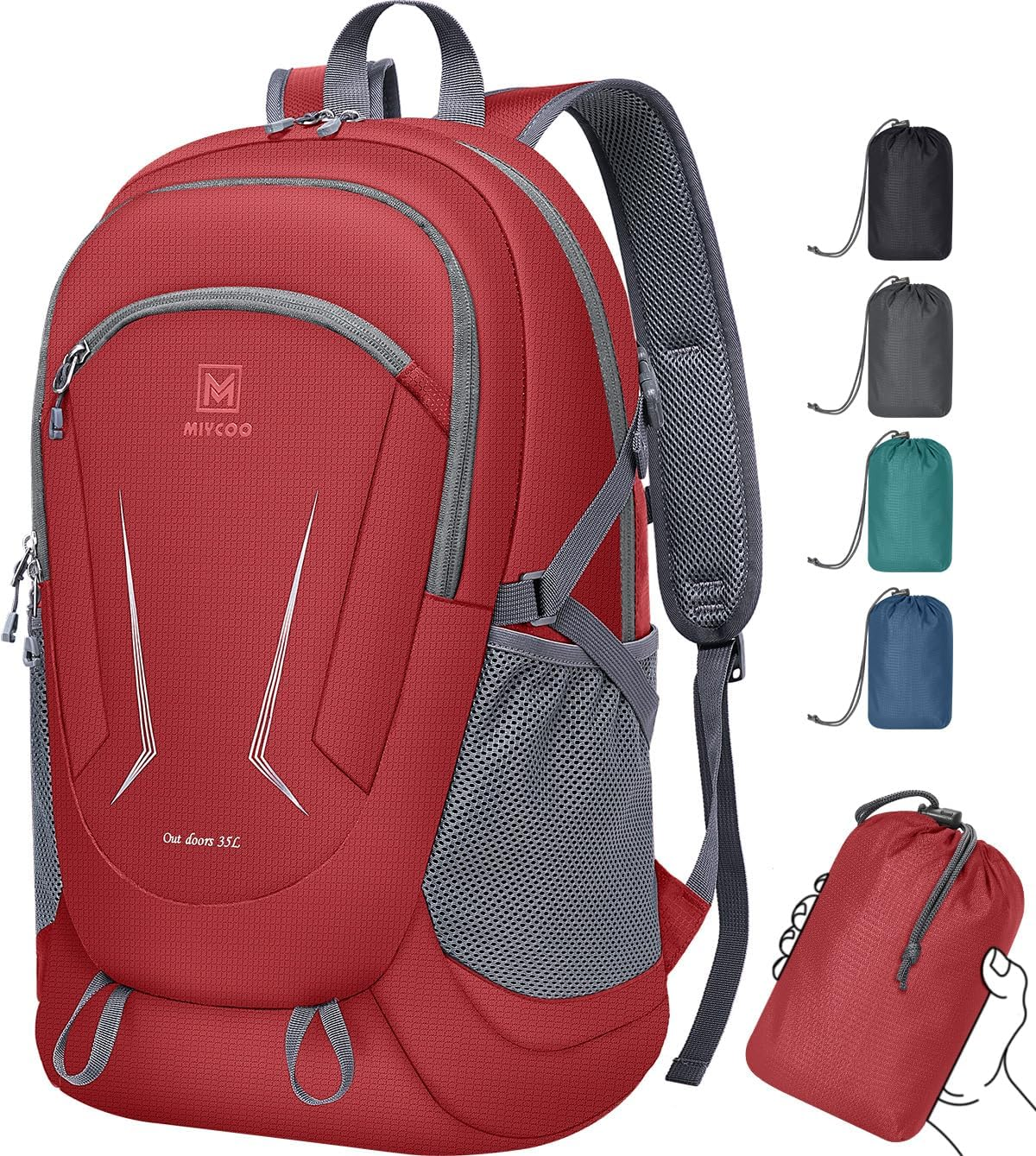 Backpack - Ultra Lightweight Packable Backpack for Travel Camping, Hiking Back Pack Waterproof Foldable Daypack for Men Women Red
