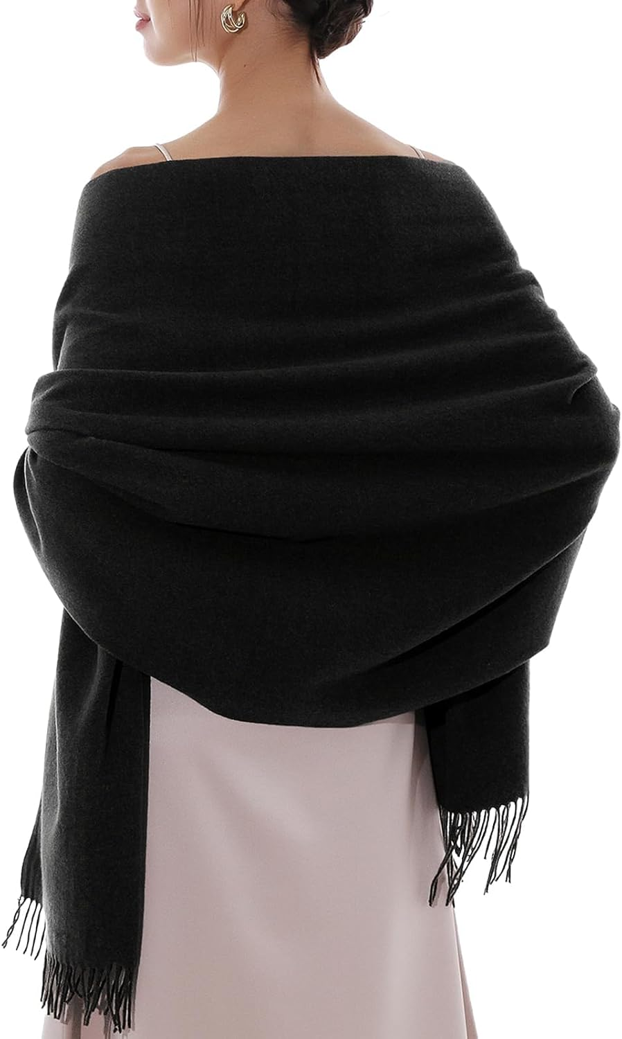 RIIQIICHY Scarfs for Women Winter Black Pashmina Shawls and Wraps for Evening...