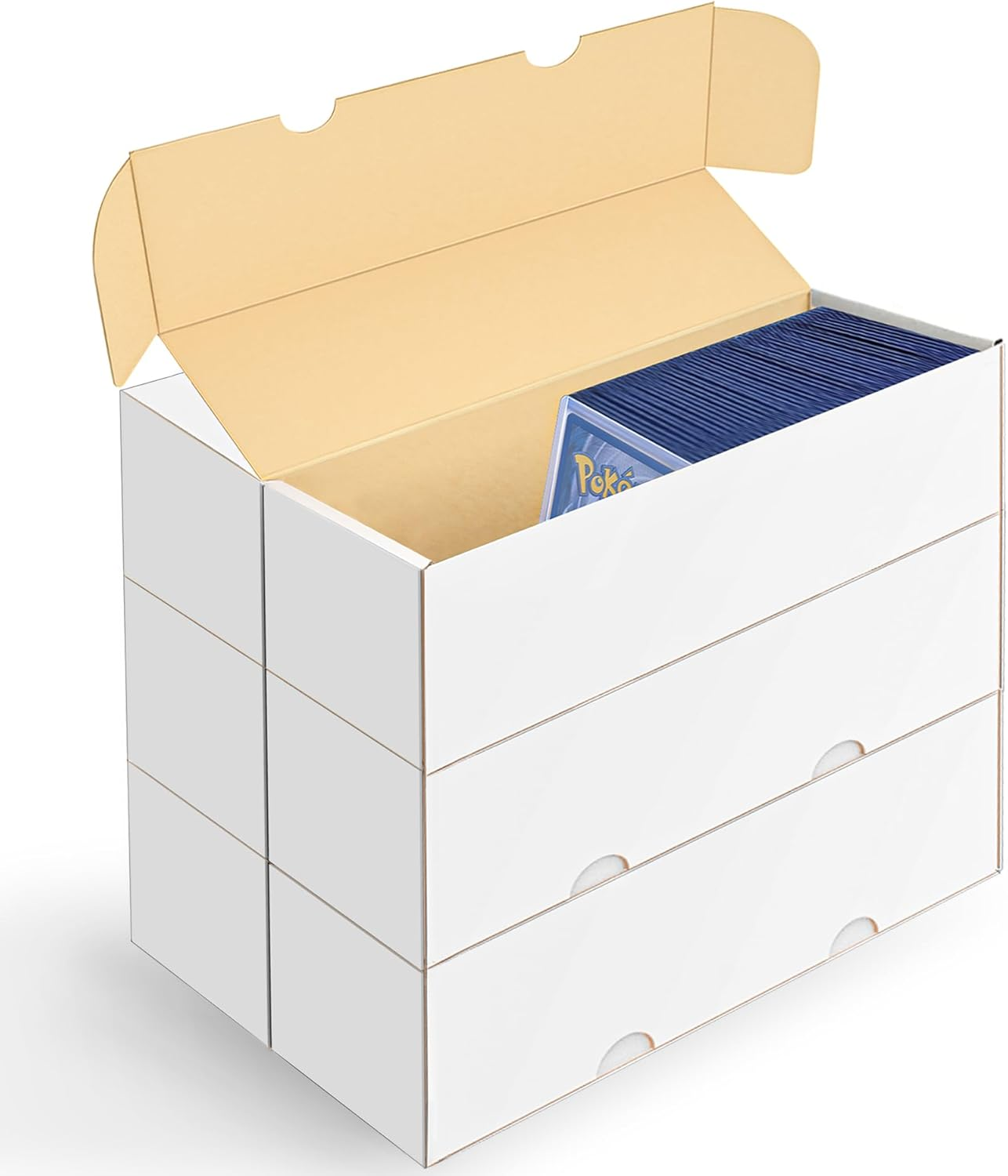 Trading Card Storage Box for Toploader,Baseball Card Storage Box, 6 Pack Toploader Storage Box Holds 1200 Top Loaders, Fits Sports, Football, Basketball and Trading Cards