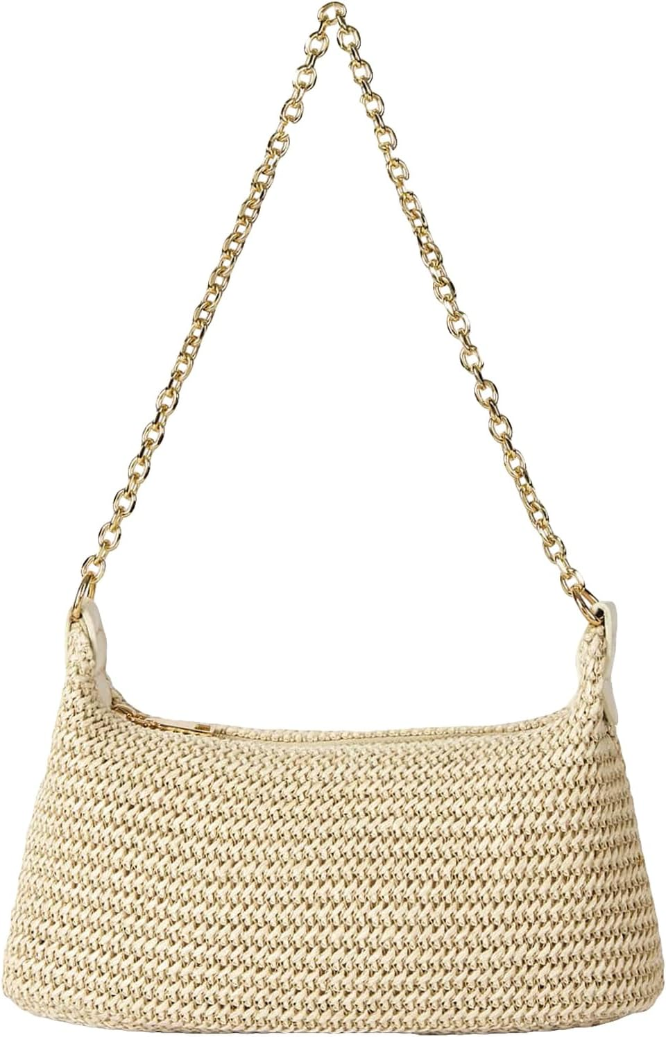 Bolso de hombro tejido de paja para mujer bolso de mano bolso de playa de verano