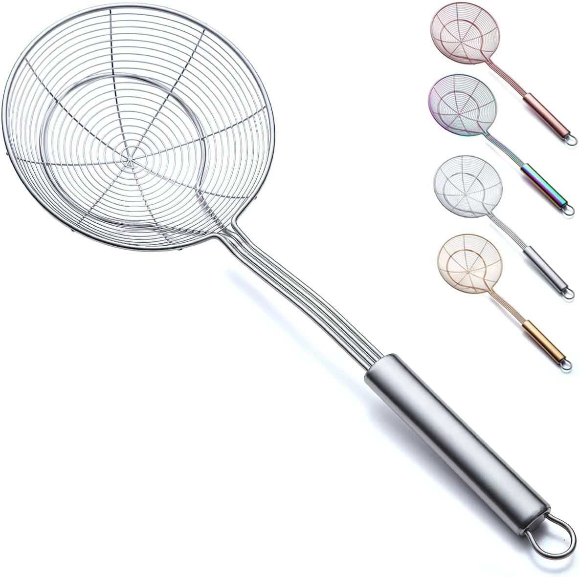 Strainer Spider Skimmers for Kitchen Cooking and Frying Food,Kyraton Stainless