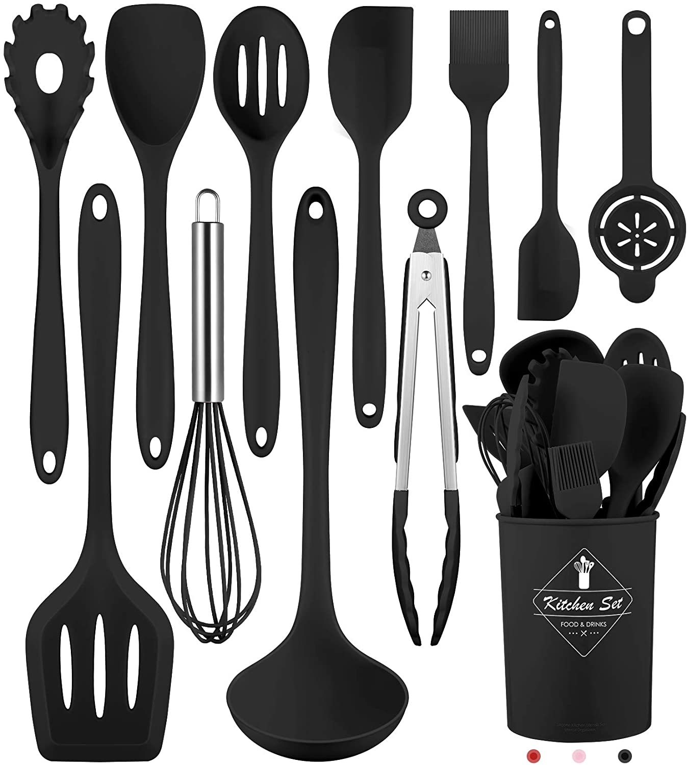 Juego de utensilios de cocina, accesorios Espátula Cucharas Cocinar 12 Piezas