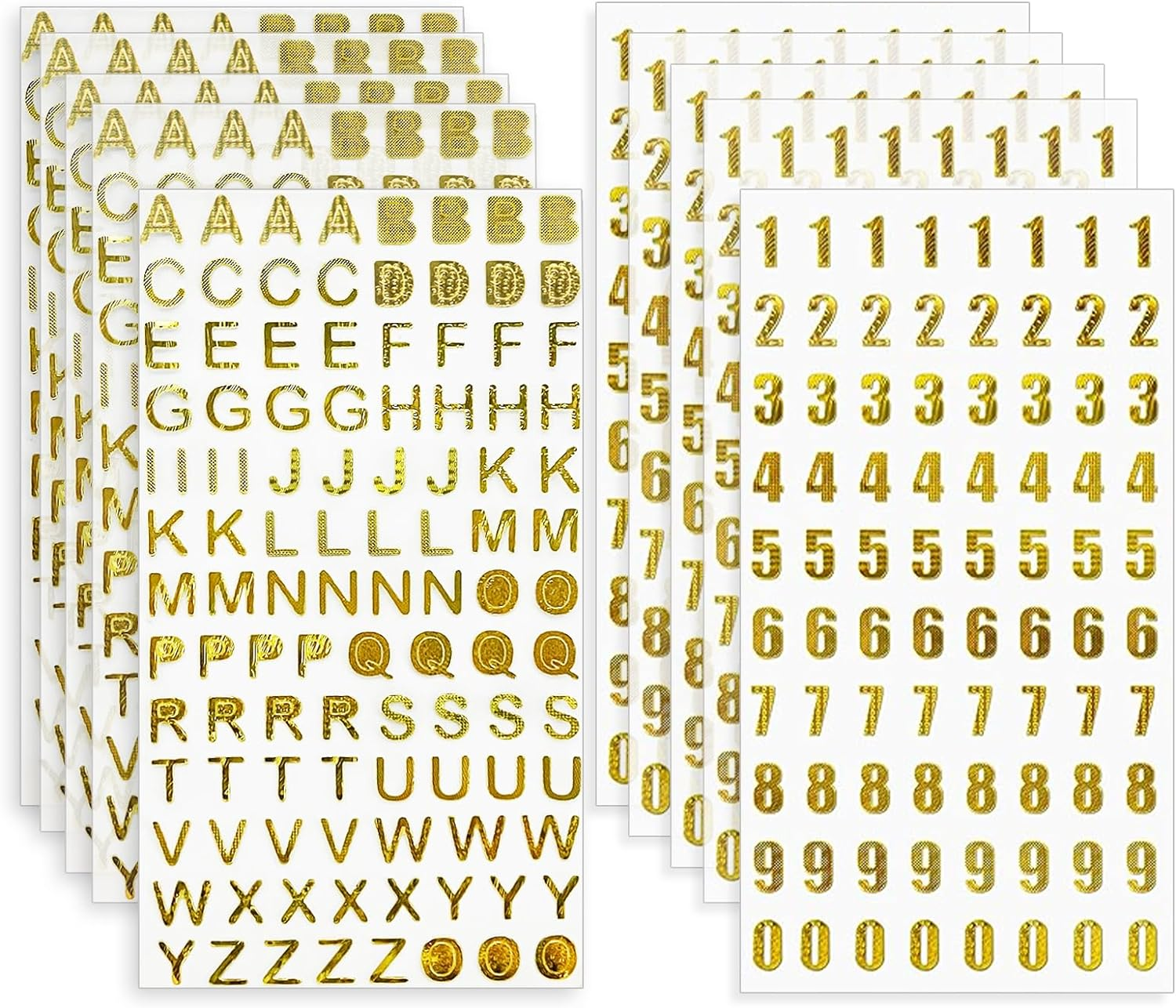 7 Sheets Number Stickers, 1 inch Gold Number Stickers, Graduation Cap Sticker... - Picture 9 of 14