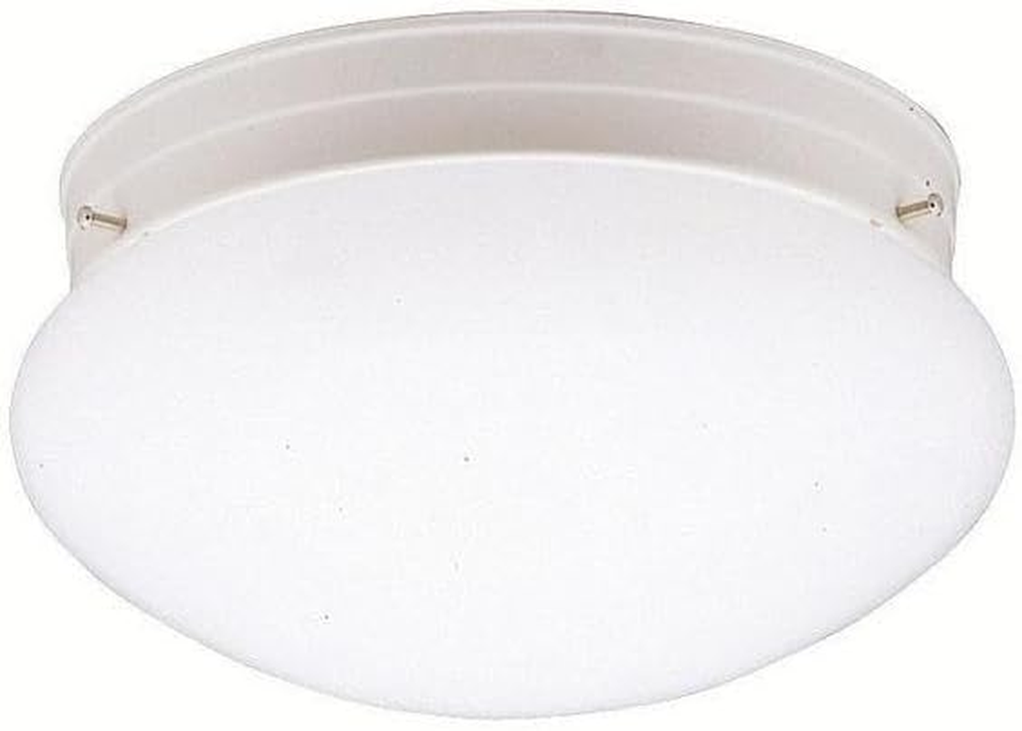 208WH Ceiling Space Flush Mount 1-Light, White