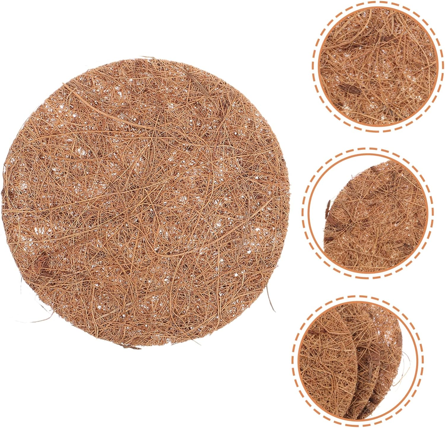 CIYODO 12Pcs Coco Coir Liner for Hanging Baskets Natural Coconut Fiber Basket... - Picture 8 of 12