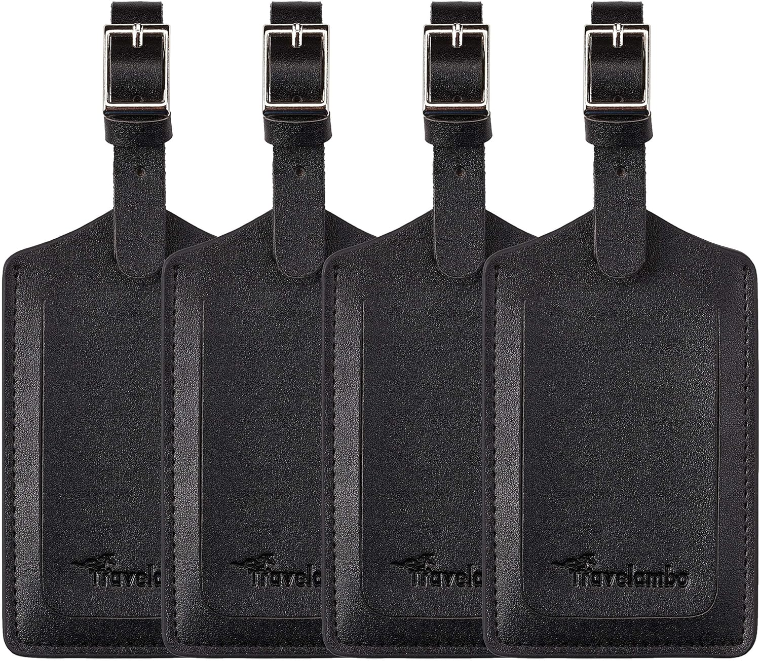 4 Pack Leather Luggage Tags for Suitcases Travel Tags