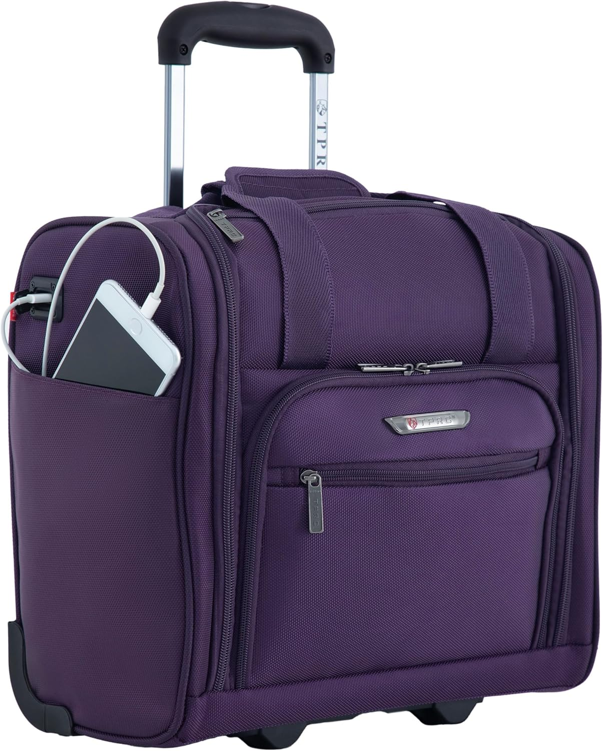 〽️Women Trendy Carry On Backpack Purple with Shoe Pouch & USB Charging Port Lightweight Travel Backpack for Women - Large Capacity, USB  main image 3