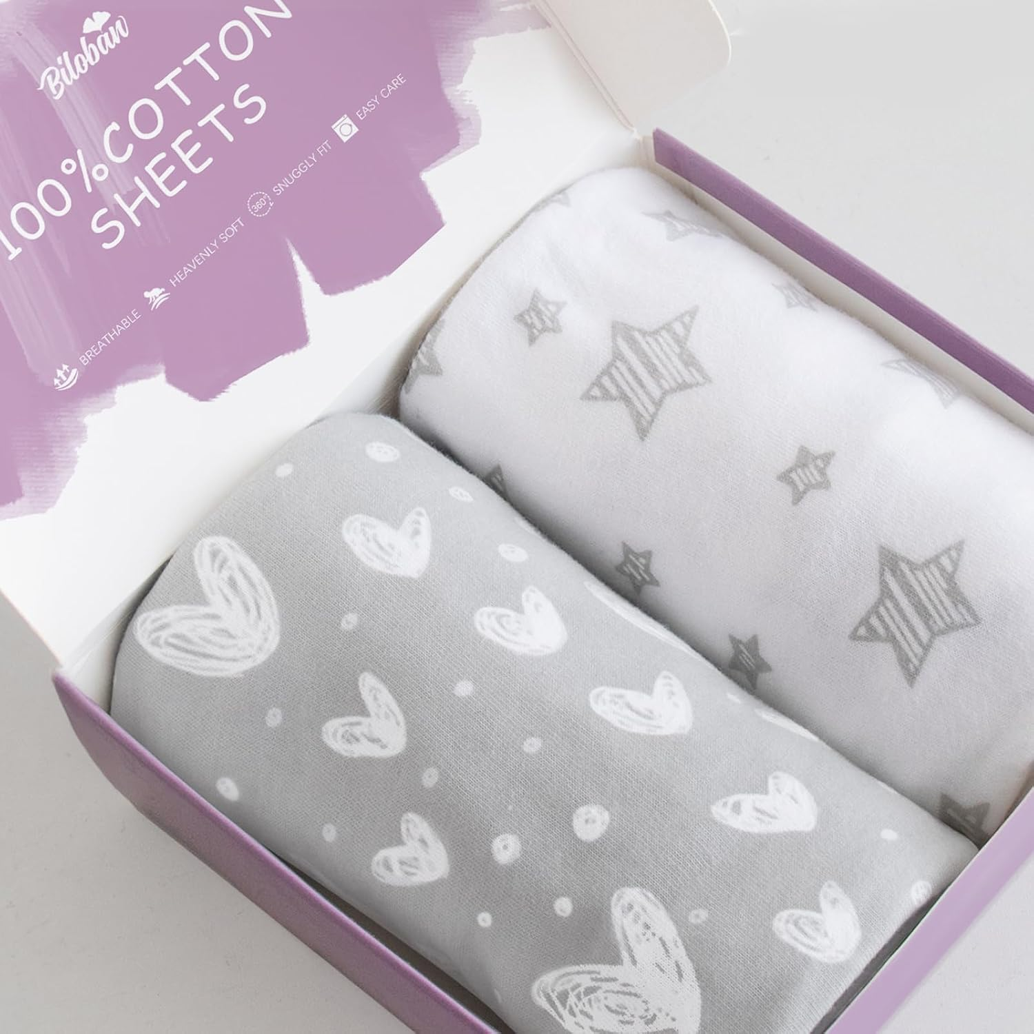 Bassinet Sheets for Delta Children Sweet Dreams Bassinet, 2 Pack(Gray)