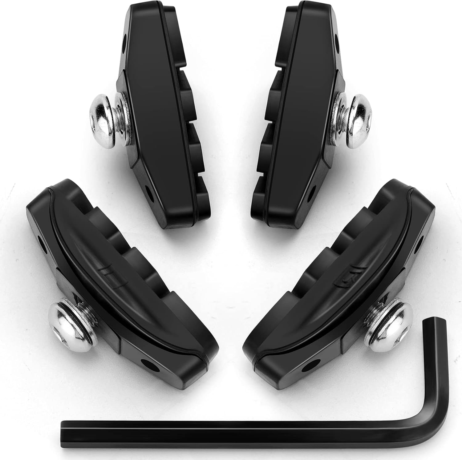 NUWAB 2 Pairs Premium Bike Brake Pads, Professional Caliper Brake Pads for Road Bicycle, Bike Brake Blocks of 50Mm, Come with Allen Wrench