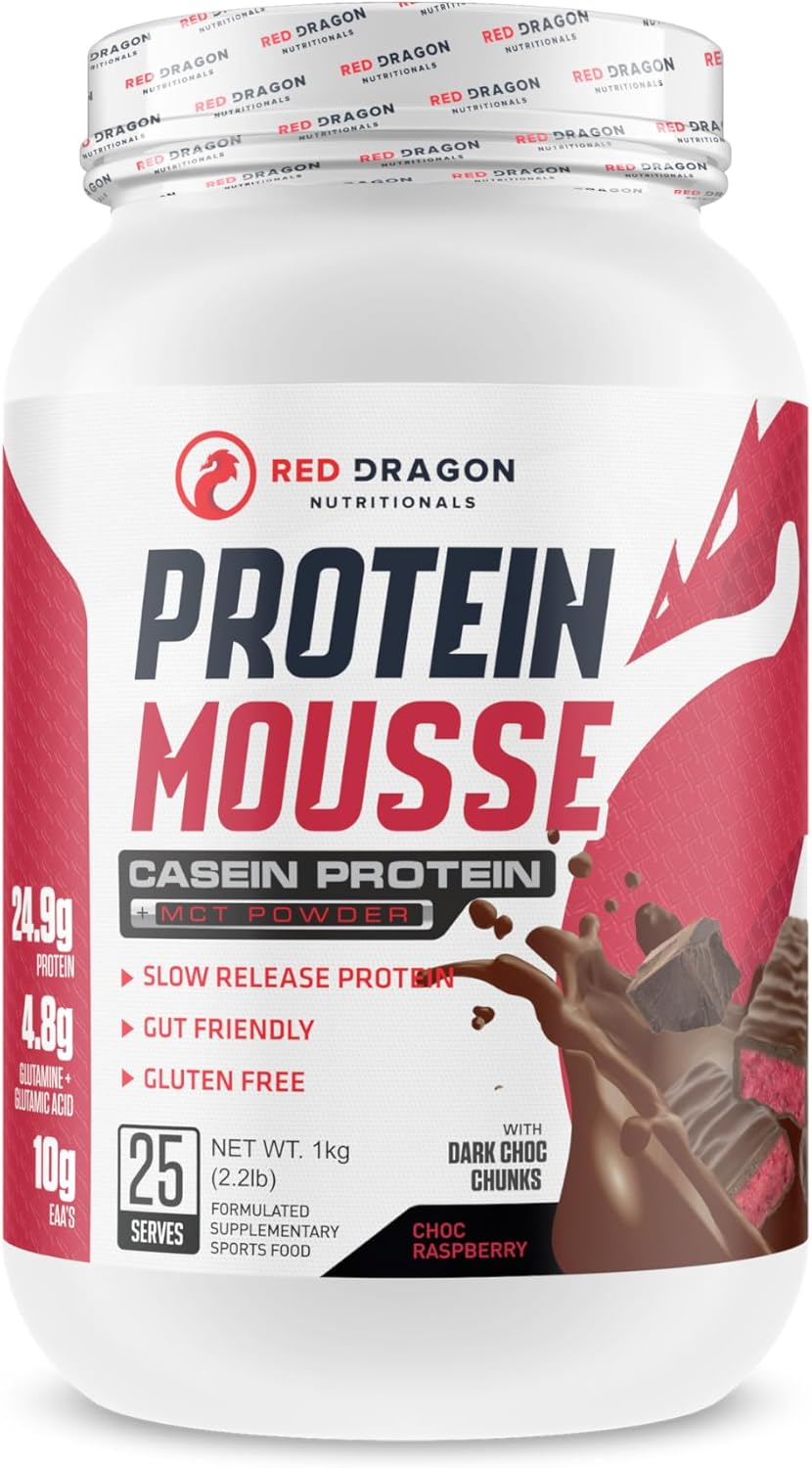 Red Dragon Nutritionals Casein Protein Mousse 1 kg, Vanilla Slice - Picture 4 of 13