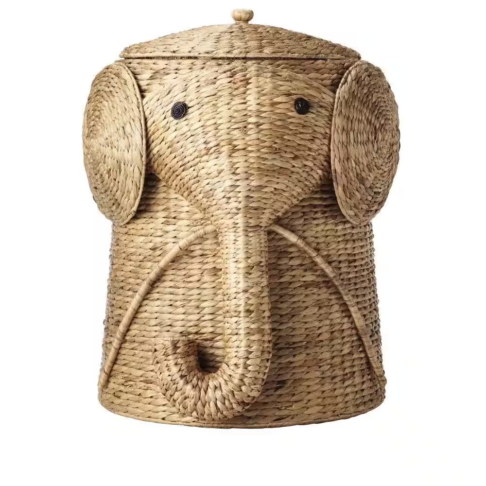 16 In. W Animal Laundry Hamper in Natural