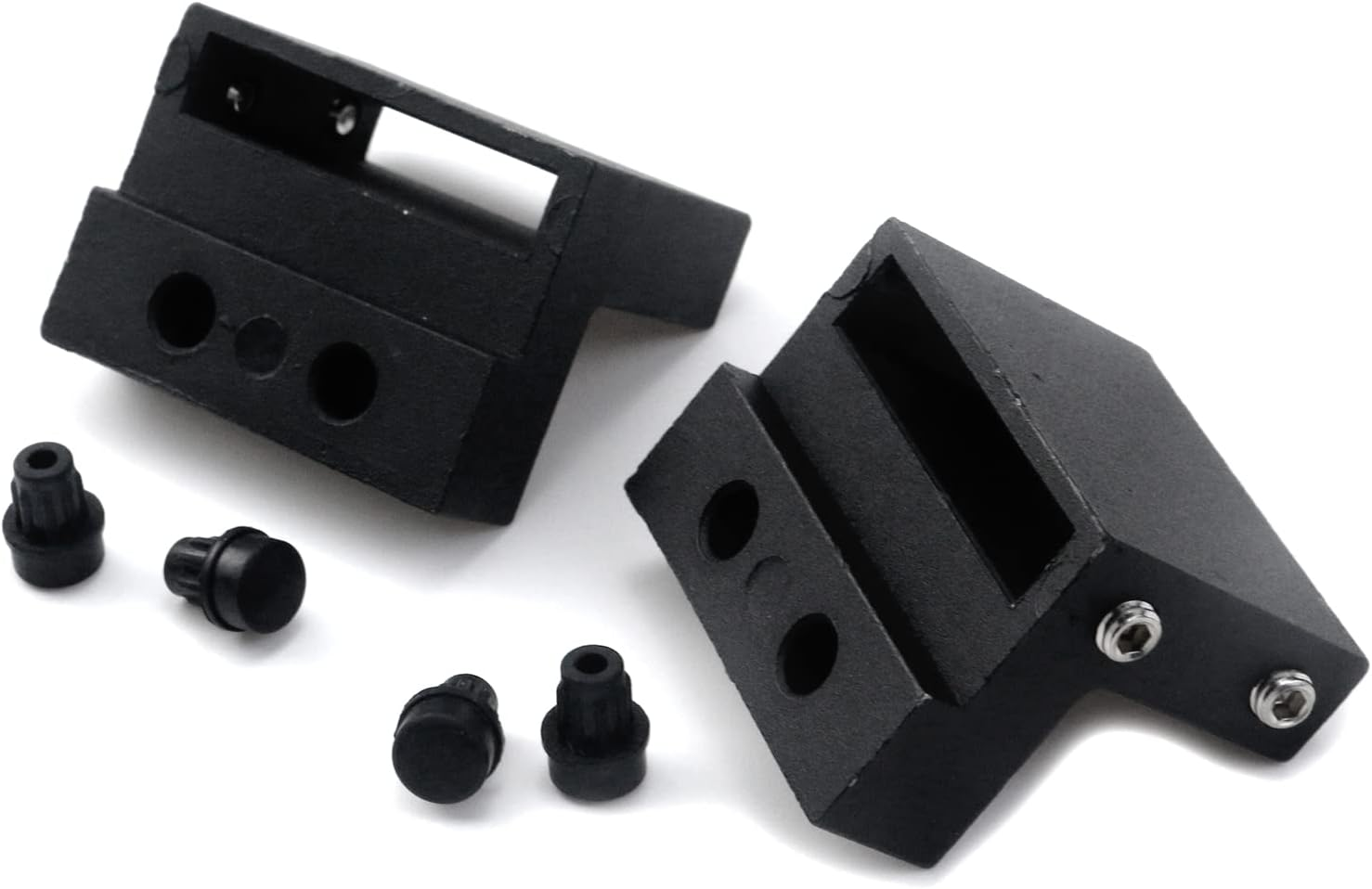 Barn Door Roller Stopper Hardware Black 2PCS Sliding Track Door Roller Stops