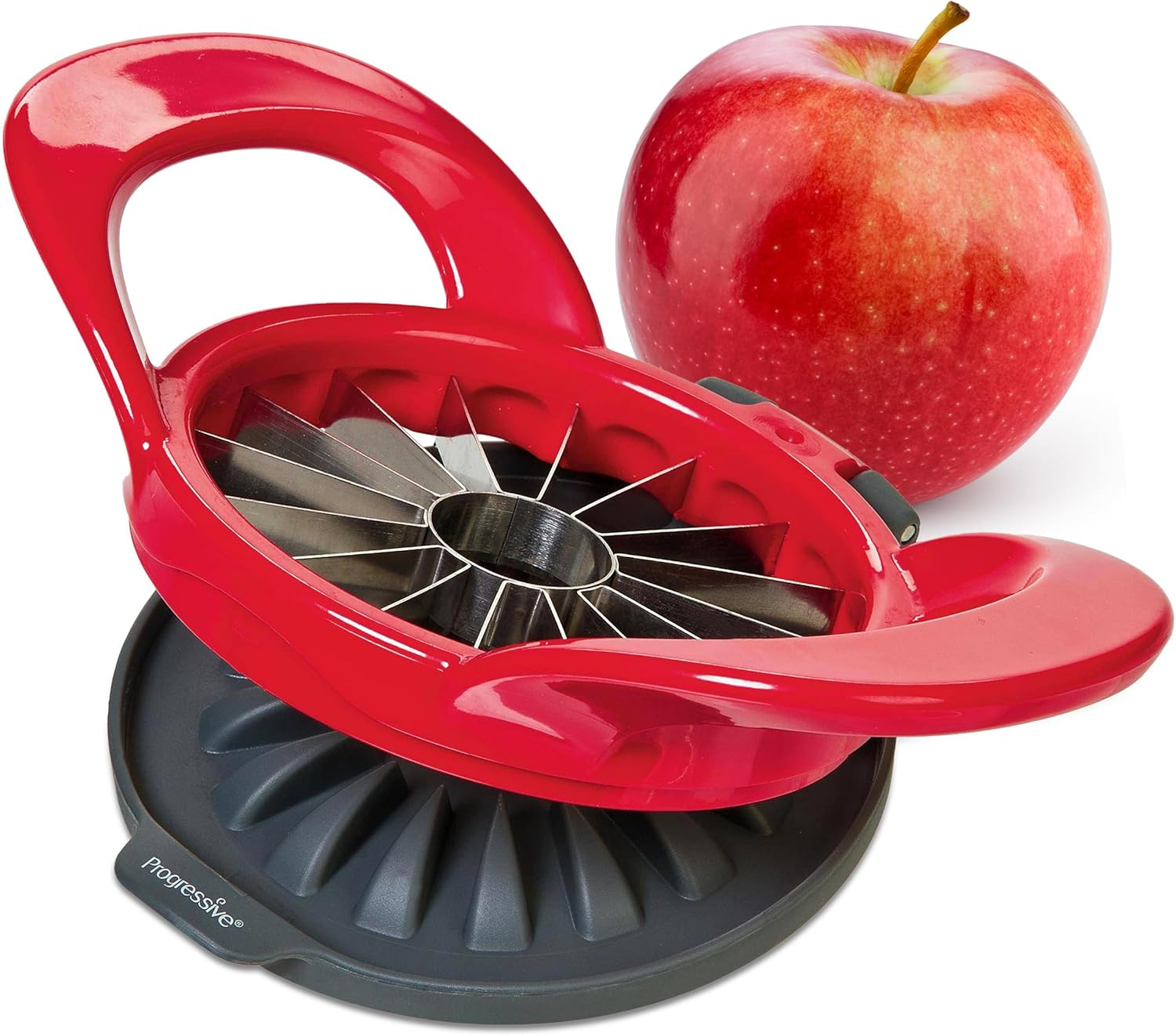 Prepworks Dishwasher Safe Apple Slicer and Corer – 16-Slice Thin Apple Cutter with Safety Cover