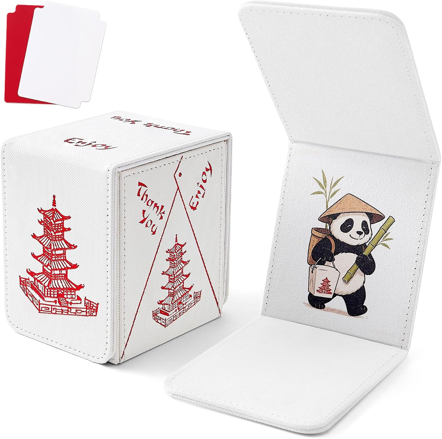 deck box for double sleeved cards DeckDwell Commander MTG 100 Card Holder with Display Window Red sleeved cards and provides powerful protection to your precious deck Deckbox for 60 single