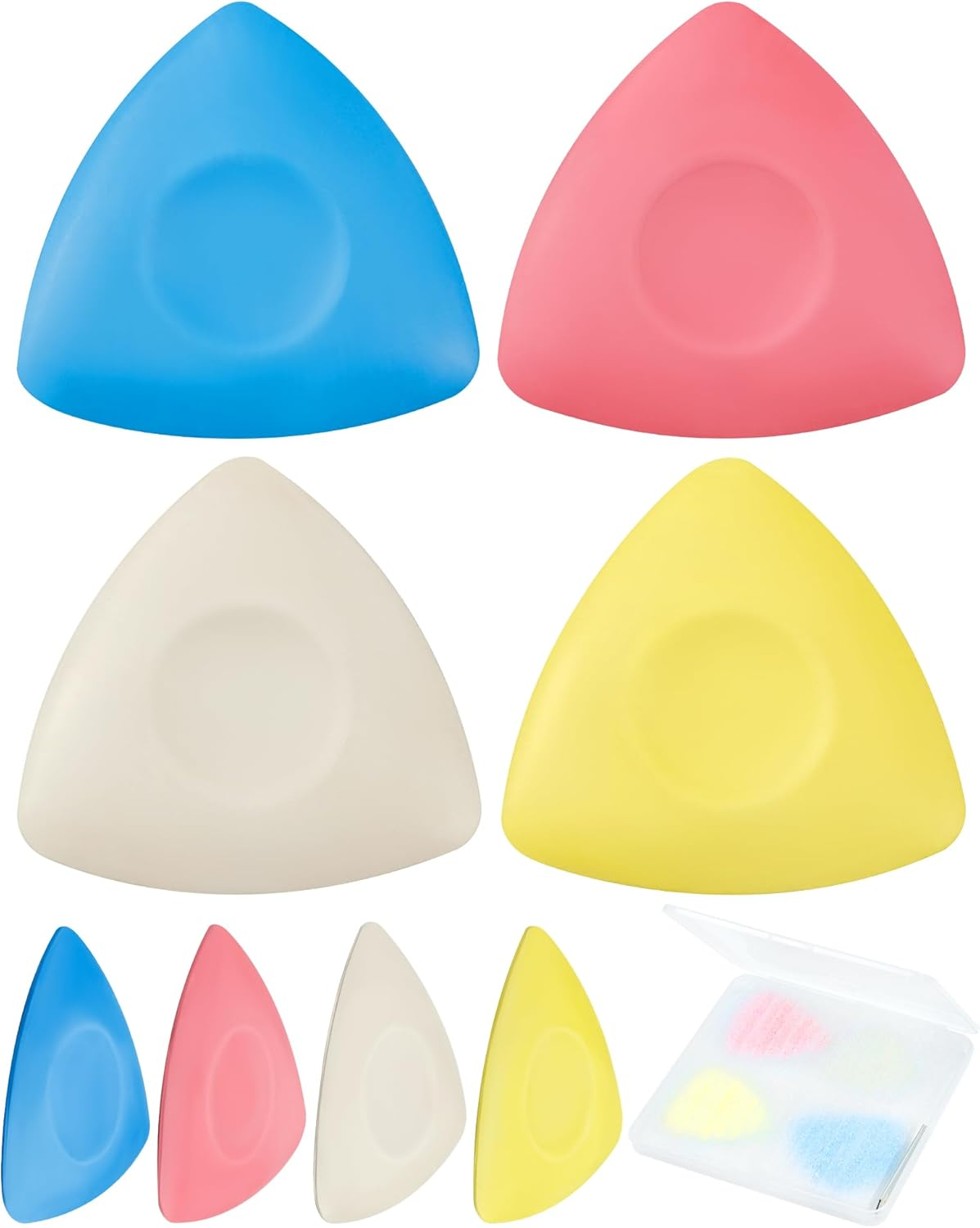 4Pcs Tailors Chalk, Triangle Sewing Chalk for Fabric, Fabric Markers for Quilting, Tailoring and DIY Crafts