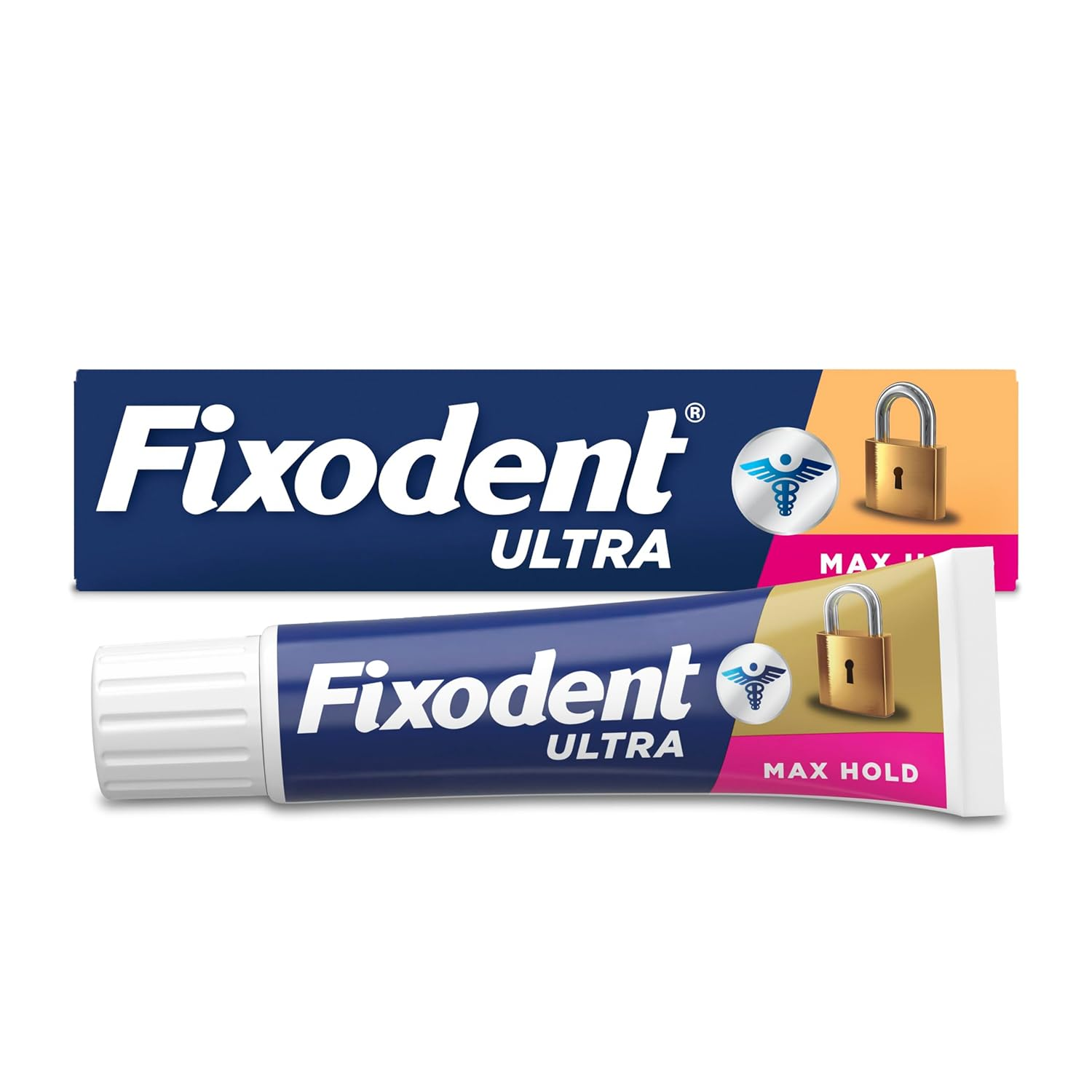 Fixodent Ultra Max Hold Denture Adhesive, 2.2 Oz, (Packaging May Vary)