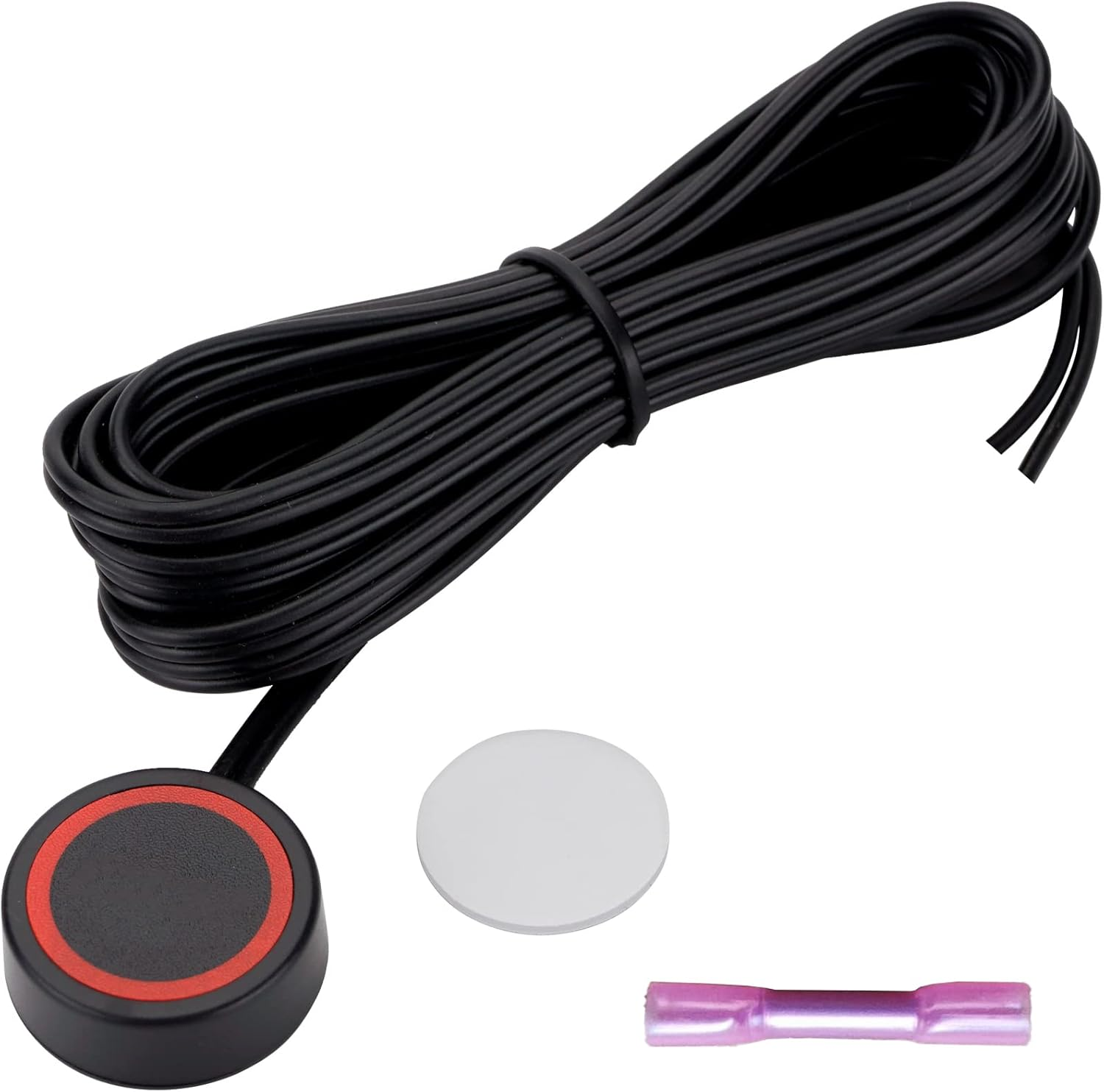 AOLIHAN 12V/24V Round Waterproof Momentary Car Horn Push Button Switch Black ...