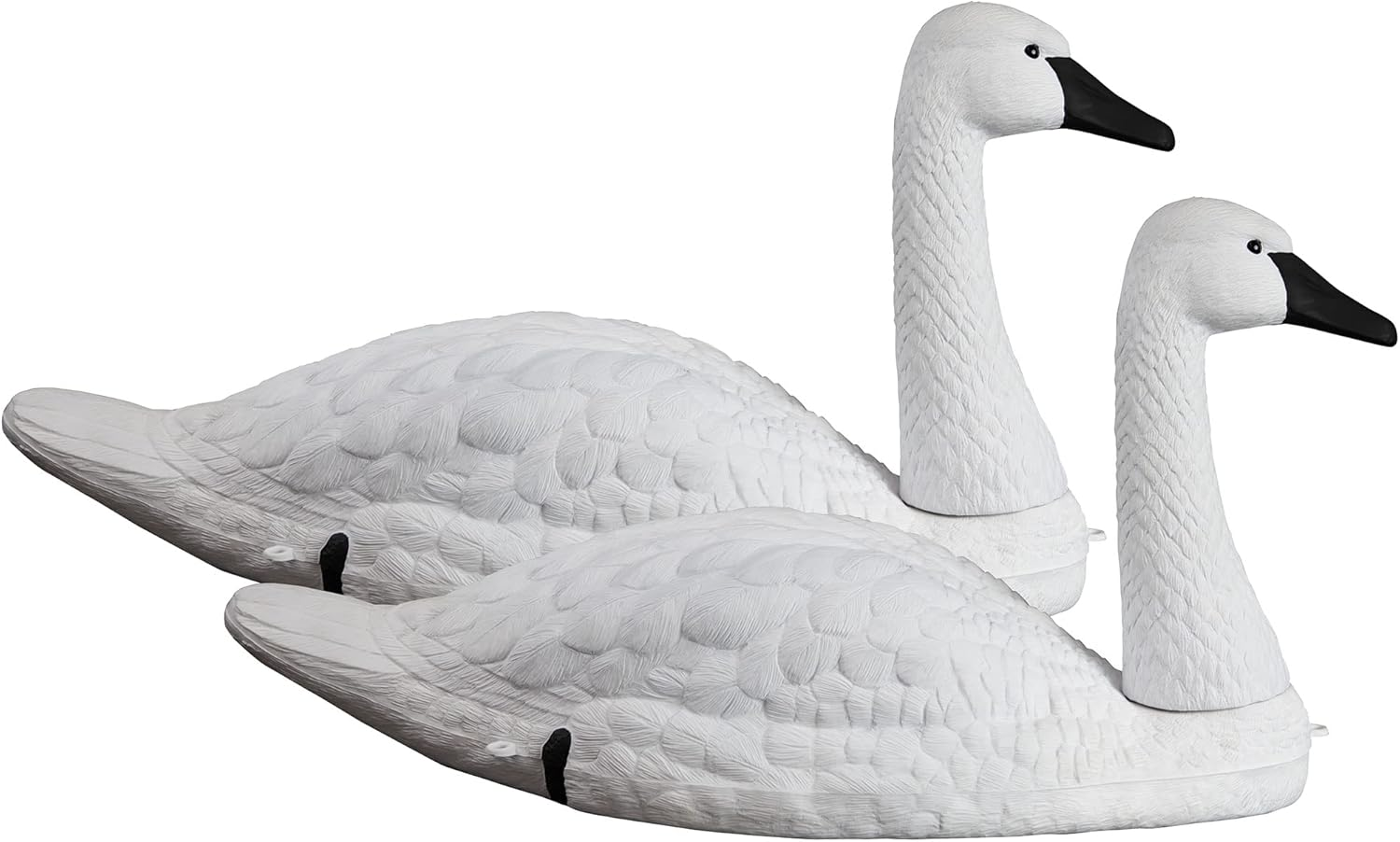 Floating and Field Full-Size Tundra Swan Decoy Pair for Waterfowl and Ornamental Water Garden, Pond and Landscape Decoration plus Pest Deterrent
