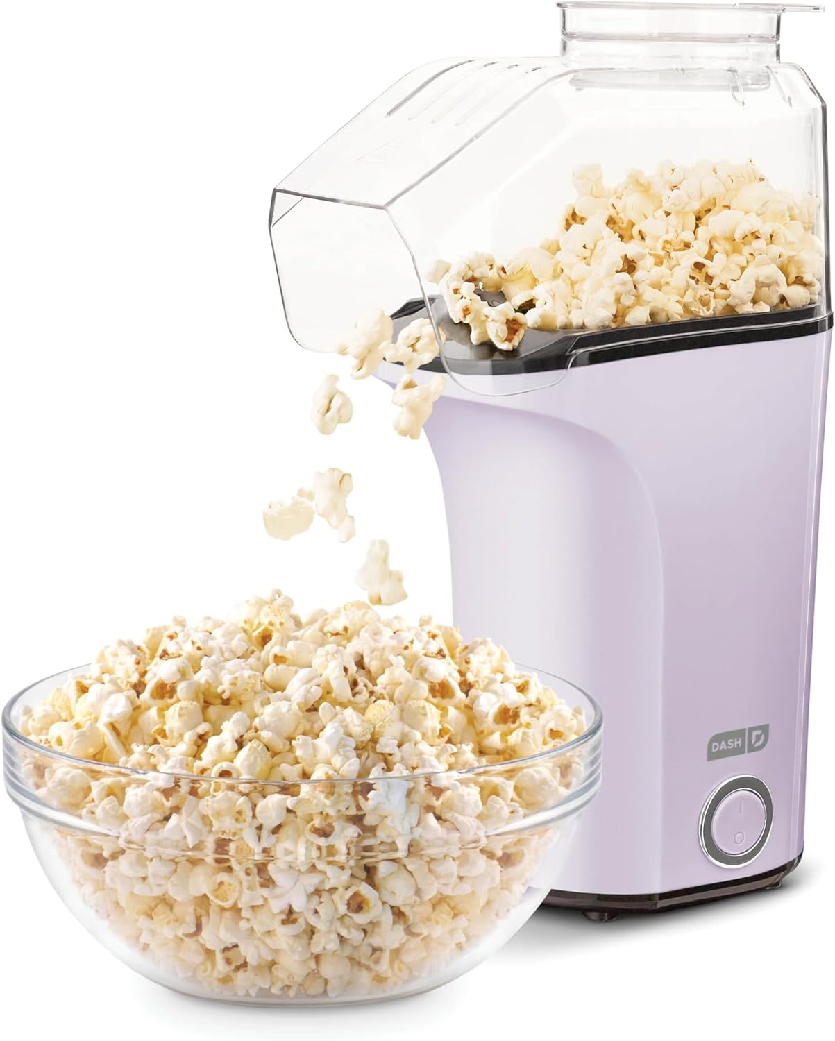 Palomitero Aire Caliente 16 Tazas con Medidor Mantequilla Popcorn Maker Lavanda
