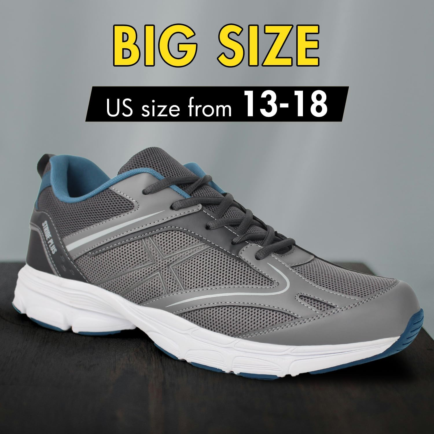 Hawkwell Men's Big Size Plus Size Casual Lightweight Walking Sneakers Sports ... - Picture 4 of 15