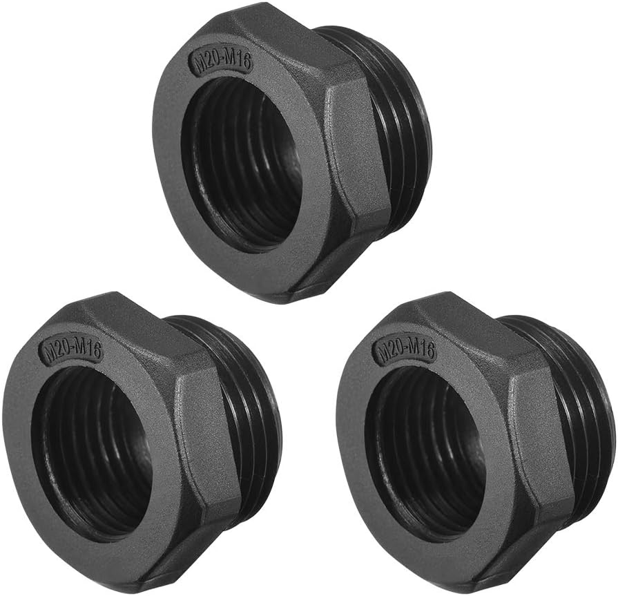 uxcell Threaded Reducing Bushings Nylon Connector Adaptor M20 Male Thread to ... - Picture 9 of 16