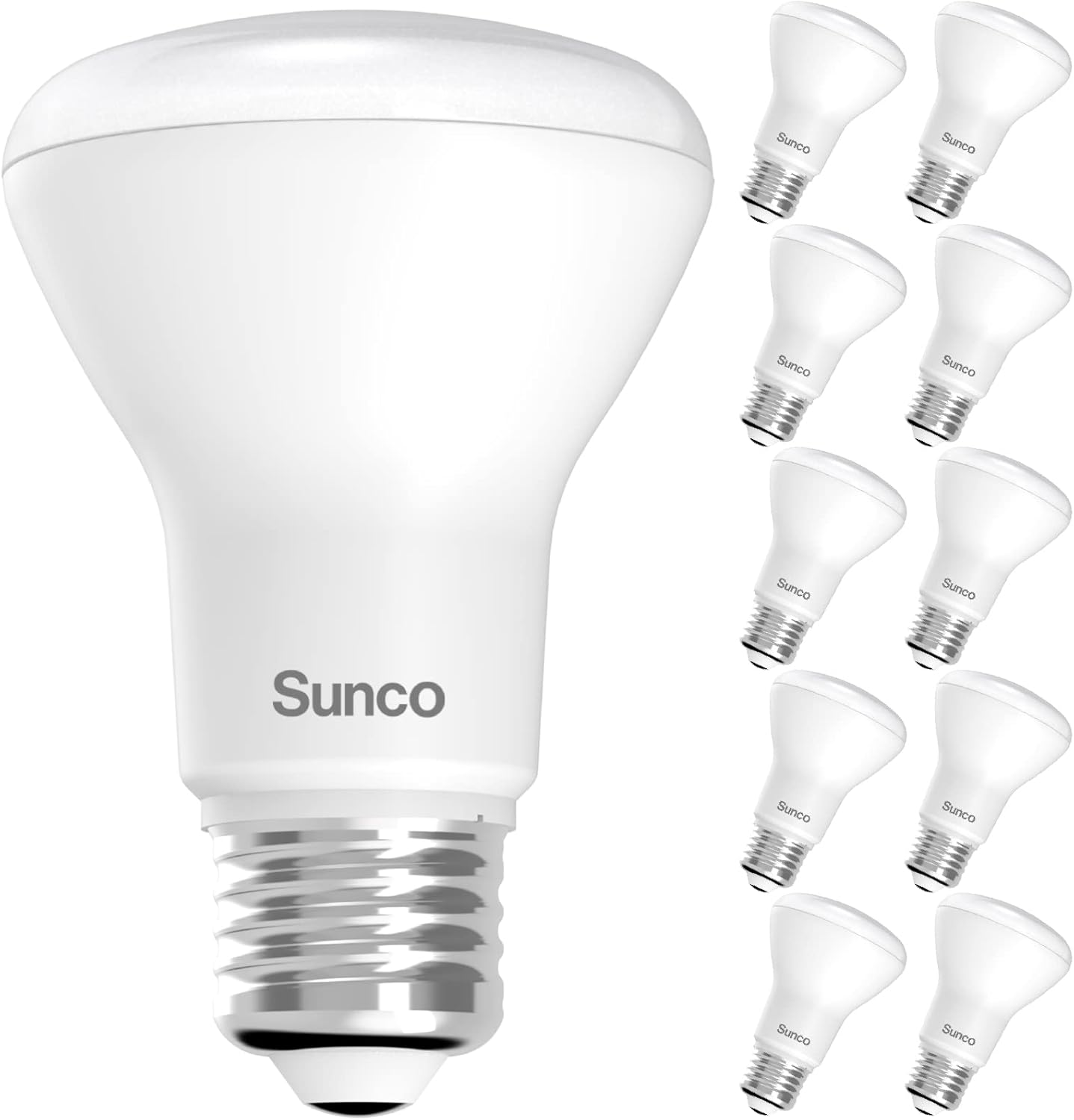 Sunco 10 Pack BR20 LED Bulbs Indoor Flood Light R20 Dimmable 6000K Daylight...