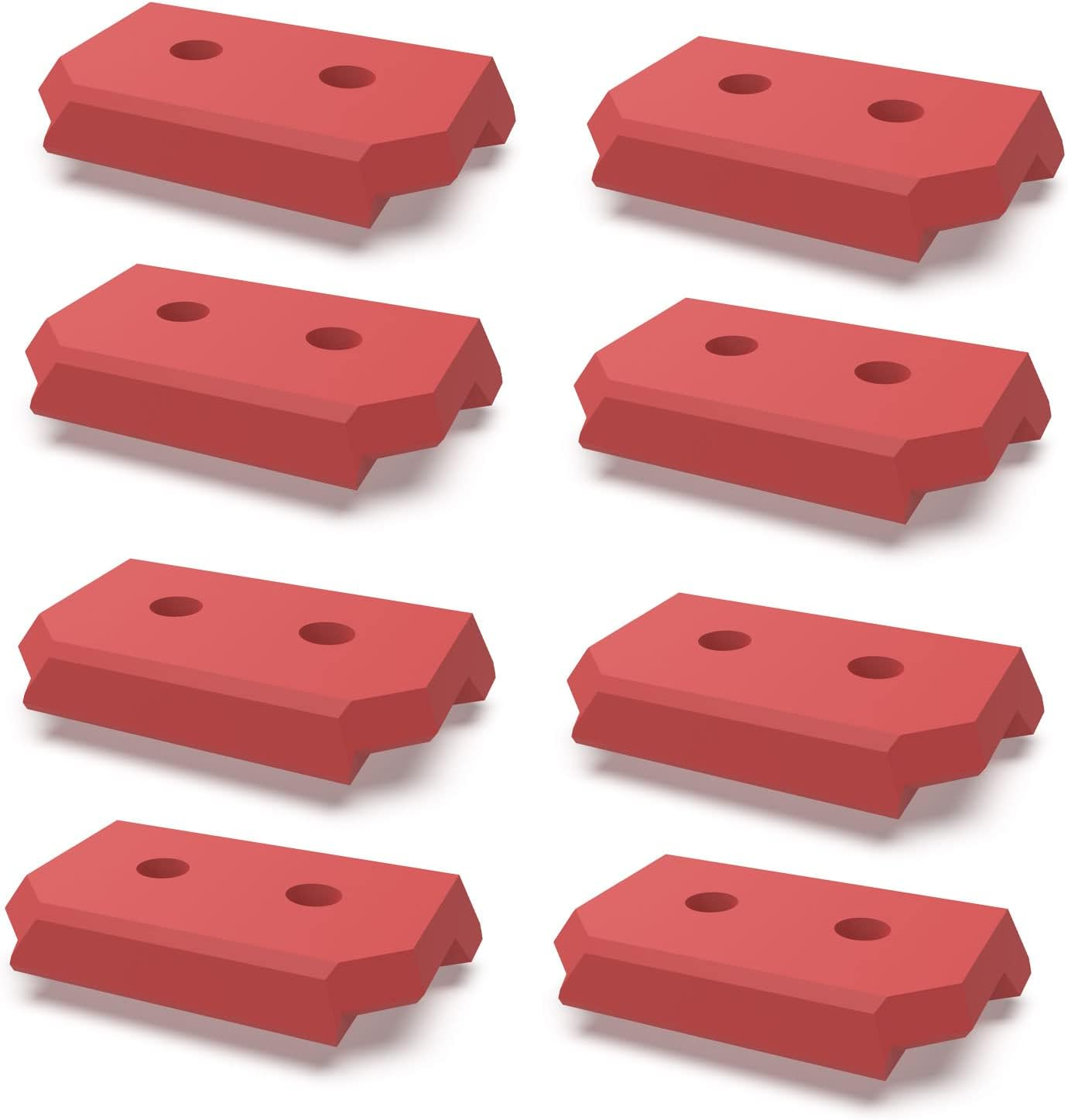 8 Pcs Mounting Feet for Milwaukee Packout,Mounting Plate Feet Mount Adapter Compatible with Milwaukee Packout System,Red