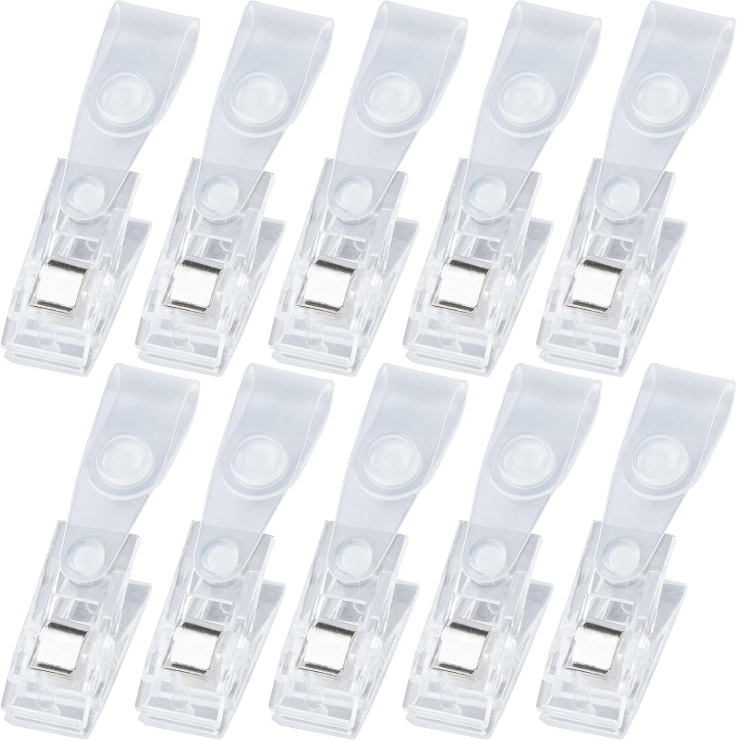 10pcs Plastic Garden Flag Clips Anti-Wind Flag Stoppers Small Clear Flag Pole Holder for Outside Yard Accessories Valentines Wedding Decoration