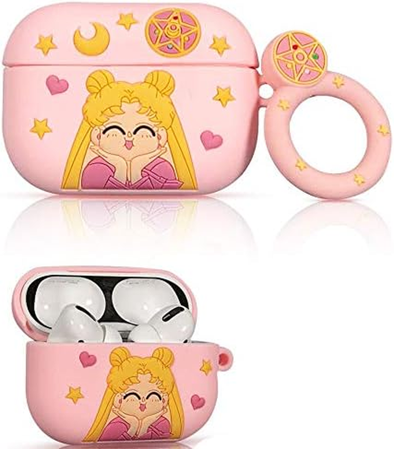 Compatible with Airpods Pro 2Nd / 1St Generation Case Cover, Soft Silicone Skin Case Cover Shock-Absorbing Protective Case-Cartoon Cute Design for Girls and Women