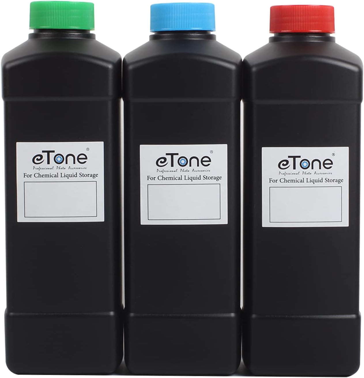 Etone 3X 1000Ml Darkroom Chemical Storage Bottles Film Photo Developing