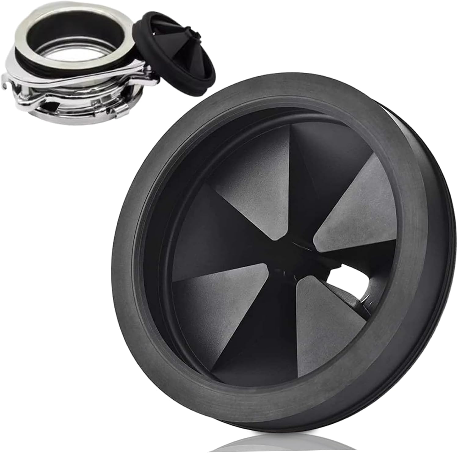 Garbage Disposal Splash Guard 3.15In Quiet Rubber Insert Quick Connect Cover
