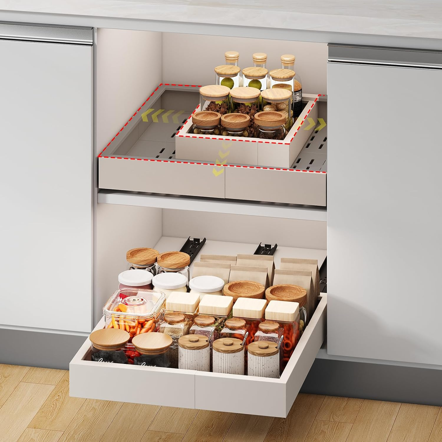 Pull Out Cabinet Organizer,Width (11