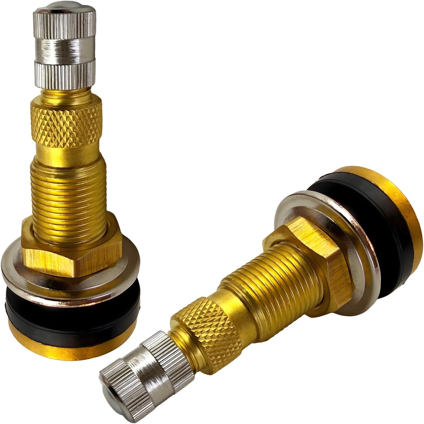 2Pieces TR618A Tractor Air/Liquid Valve Stems for Industrial Agricultural Wheels,Equipped with a Fast Flow Valve Core.Suitable for Tractor, Grader and Backhoe Applications(Pack of 2)