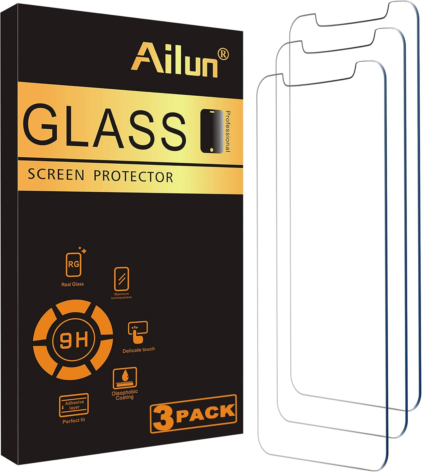 Ailun Screen Protector for iPhone 12 mini 2020 [5.4 Inch] 3Pack Transparent