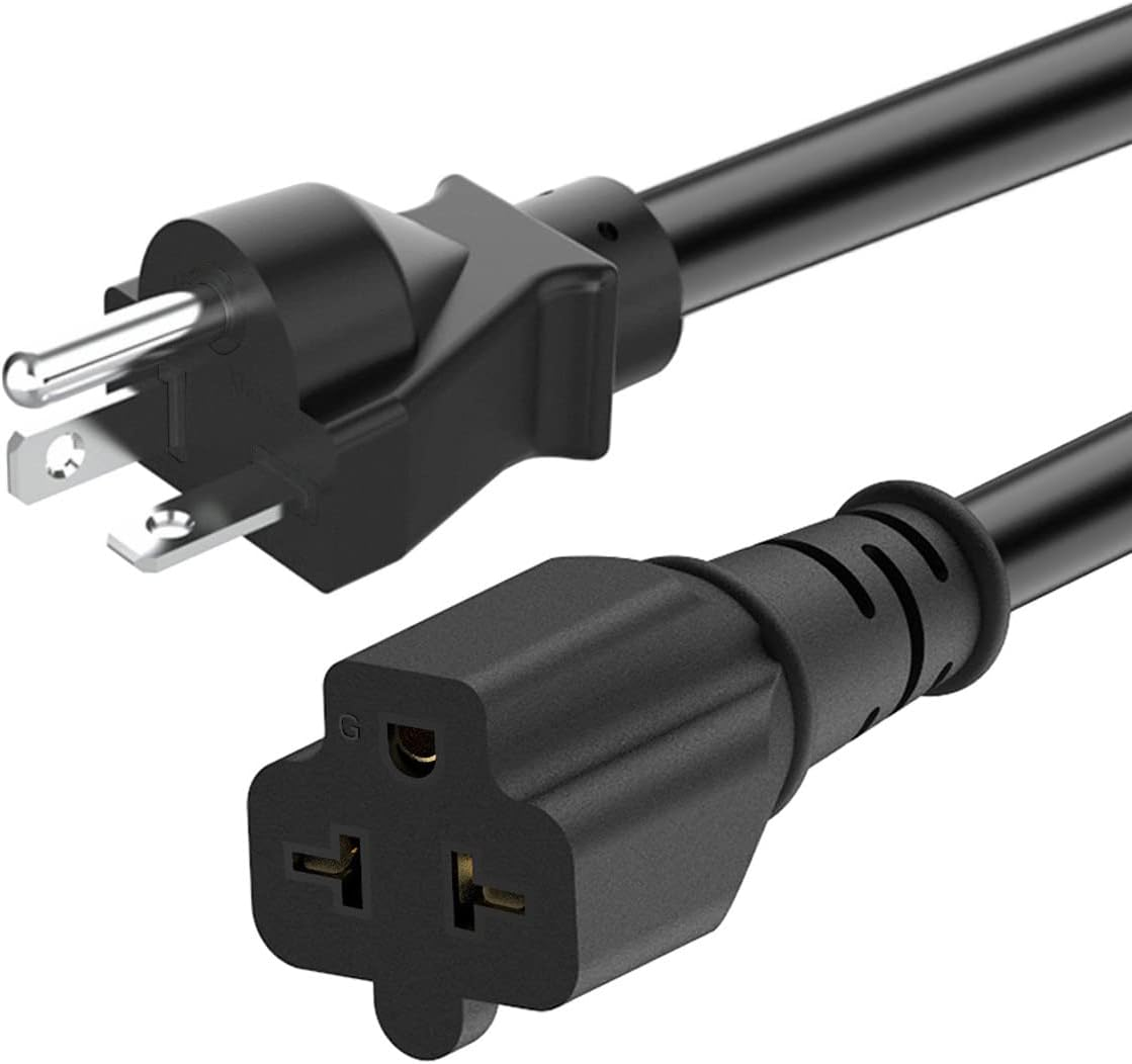 6-Ft 12AWG Nema 6-20P Extension Cord 20 Amp 250V 6-20 Heavy Duty Extension Cord 6Ft, (4 in 1) Nema 6-15R, 6-20R, 5-15R, 5-20R Female 20AMP T-Blade Adapter-Cable, 250V 20A AC Power Cable