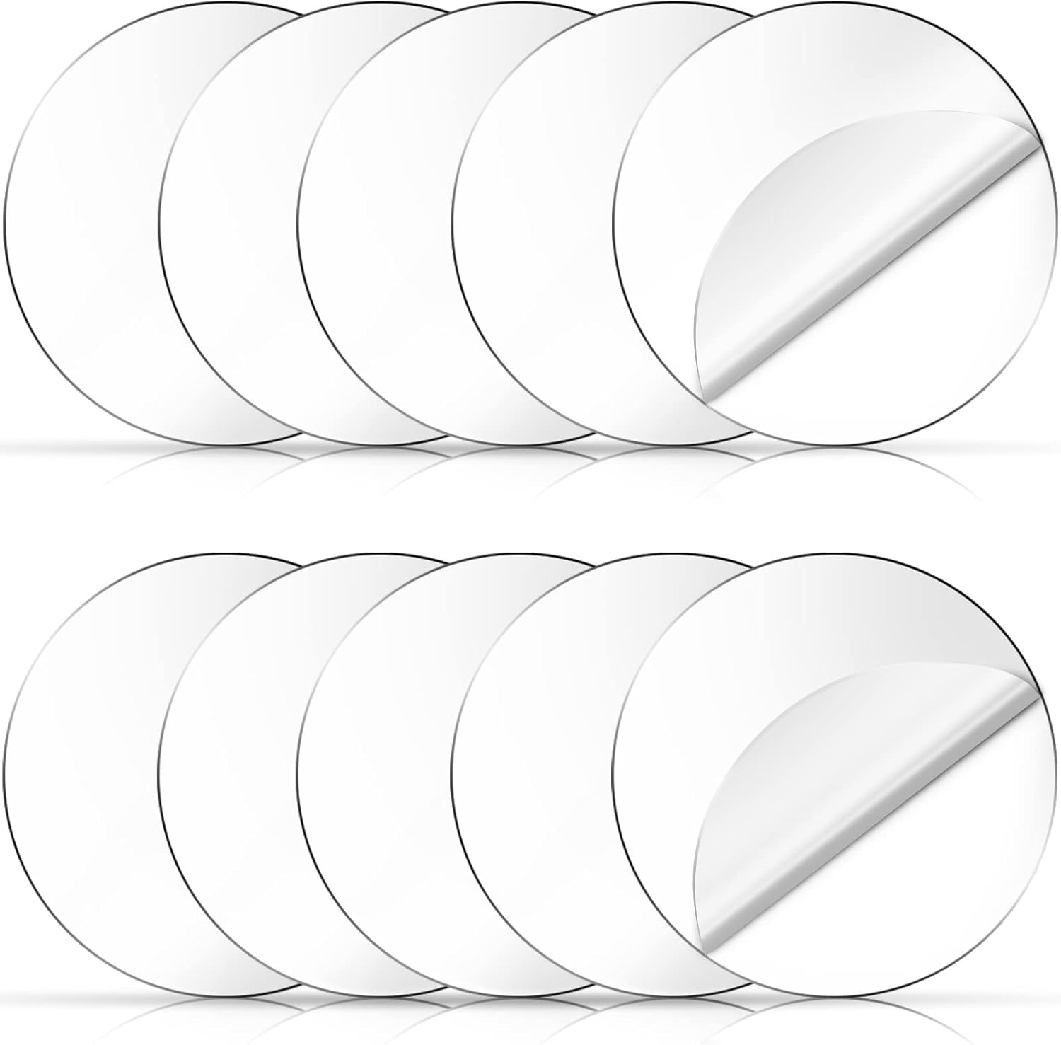 Gartful Clear Acrylic Discs - 6 Inch, 10 Pieces round Acrylic Sheets, 1/25