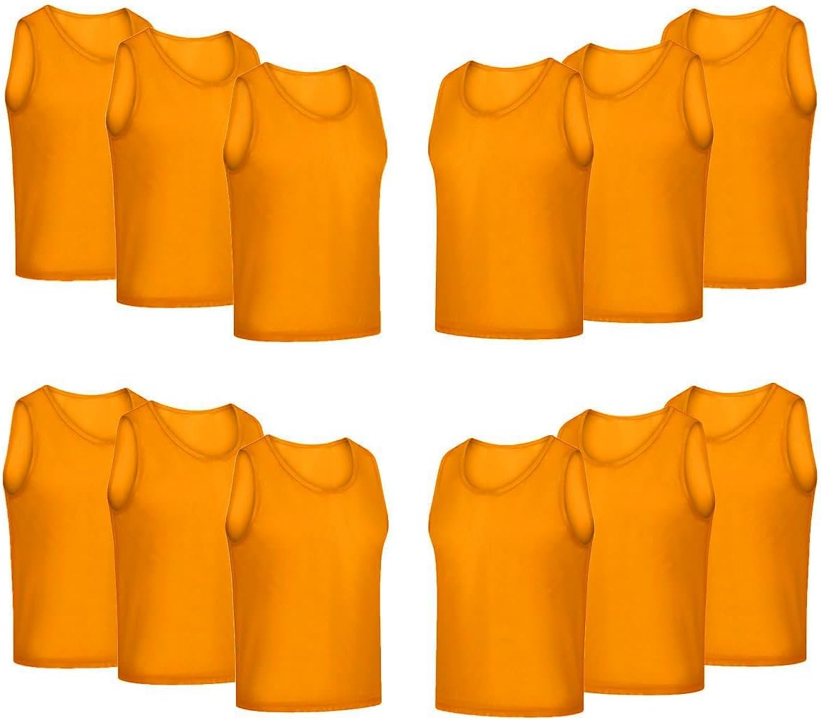 FIBOGOUP 12 Football Training Bibs Practice Vests,Soccer Pinnies Vests Jersey... - Picture 2 of 2
