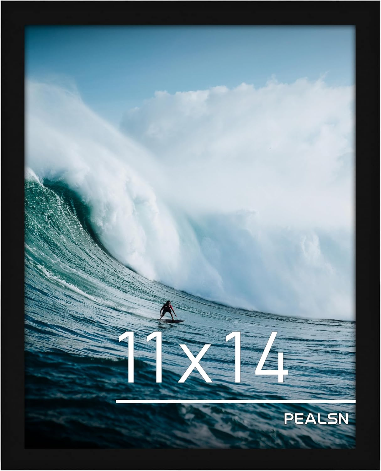 11X14 Picture Frame Black, Photo Frame for Wall Mounting Display Horizontally or Vertically Hanging, 1 Pack