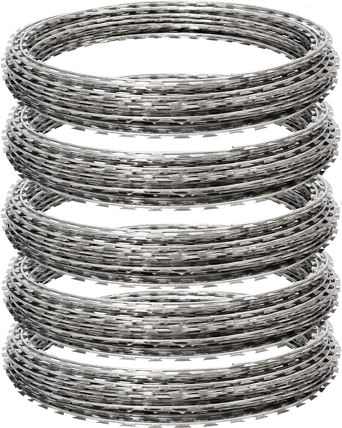 Barbed Wire 250FT, Heavy Galvanized Steel BTO-22 Razor Wire Fence