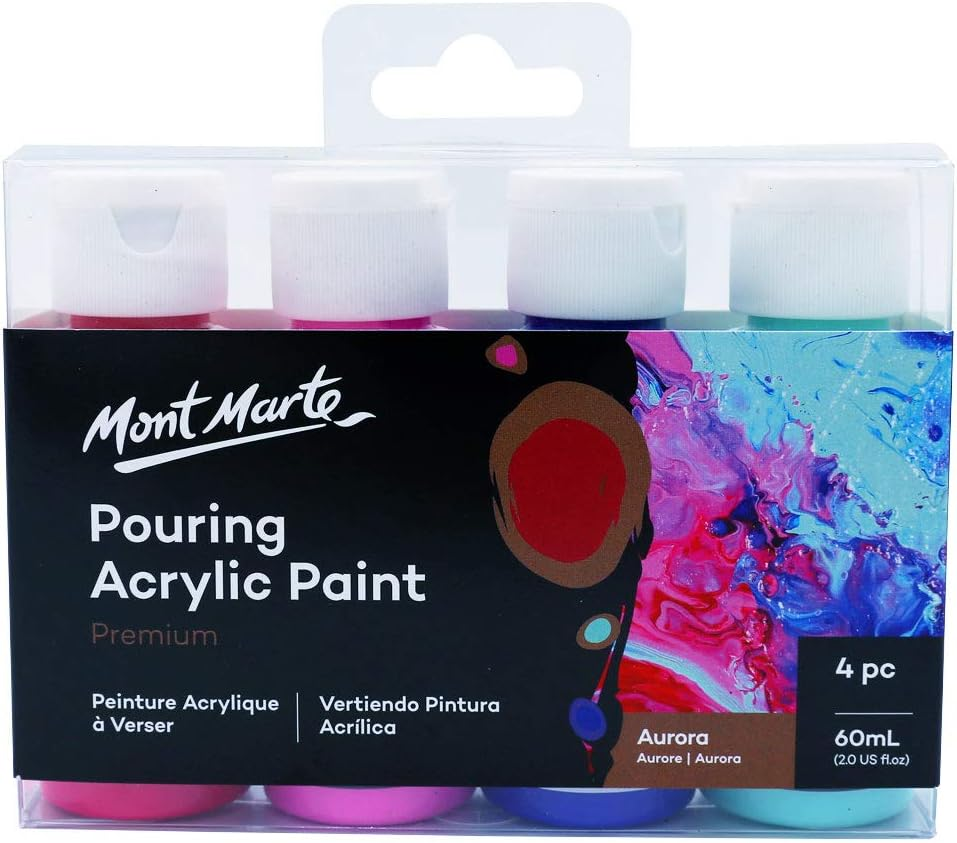 Mont Marte Pouring Acrylic Paint 4-Pieces Set, 60 ml, Ethereal - Picture 19 of 20