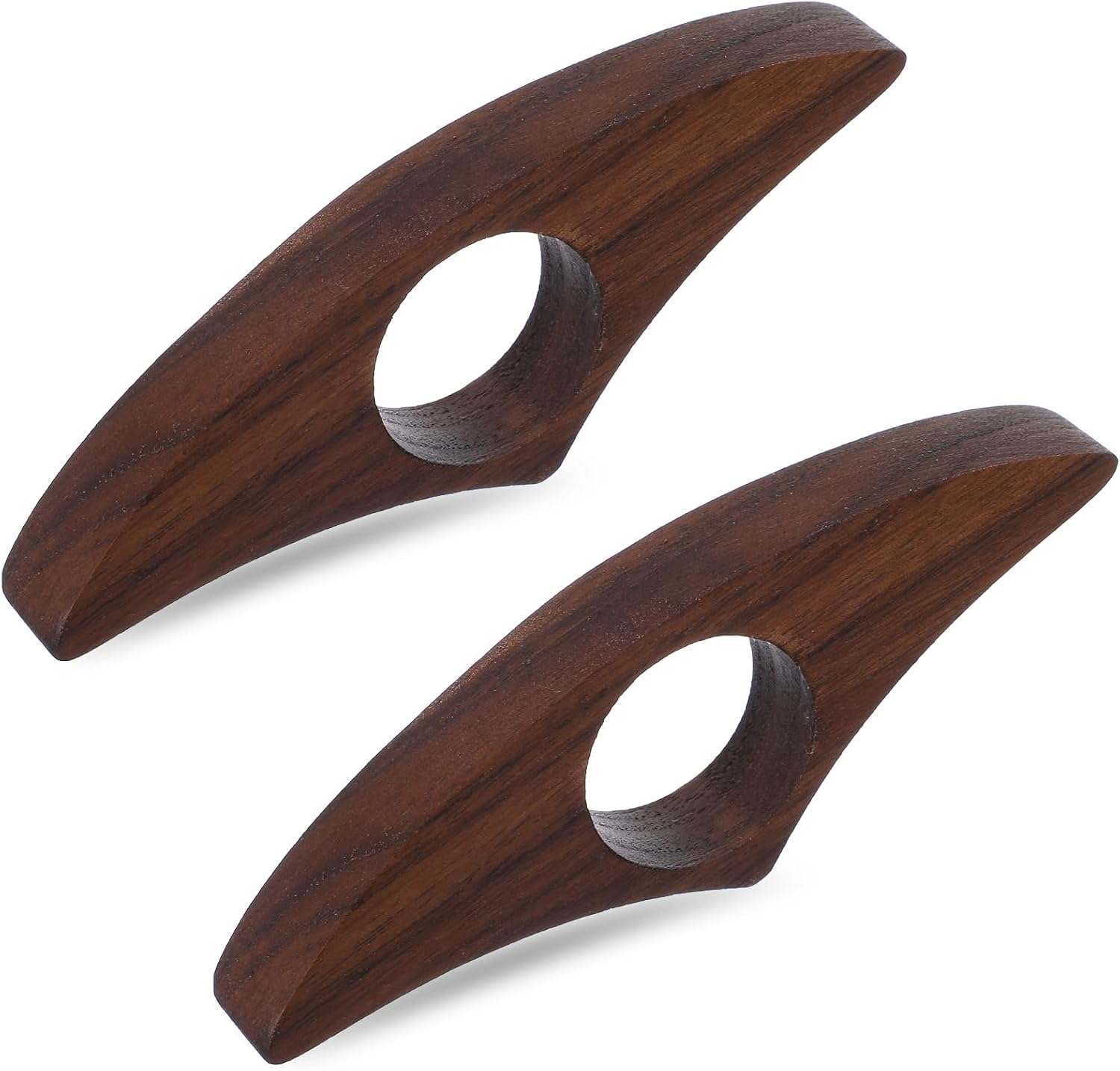 Nogeqi 2PCS Walnut Thumb Book Page Holder, Smooth Finish Wood Page Holders for