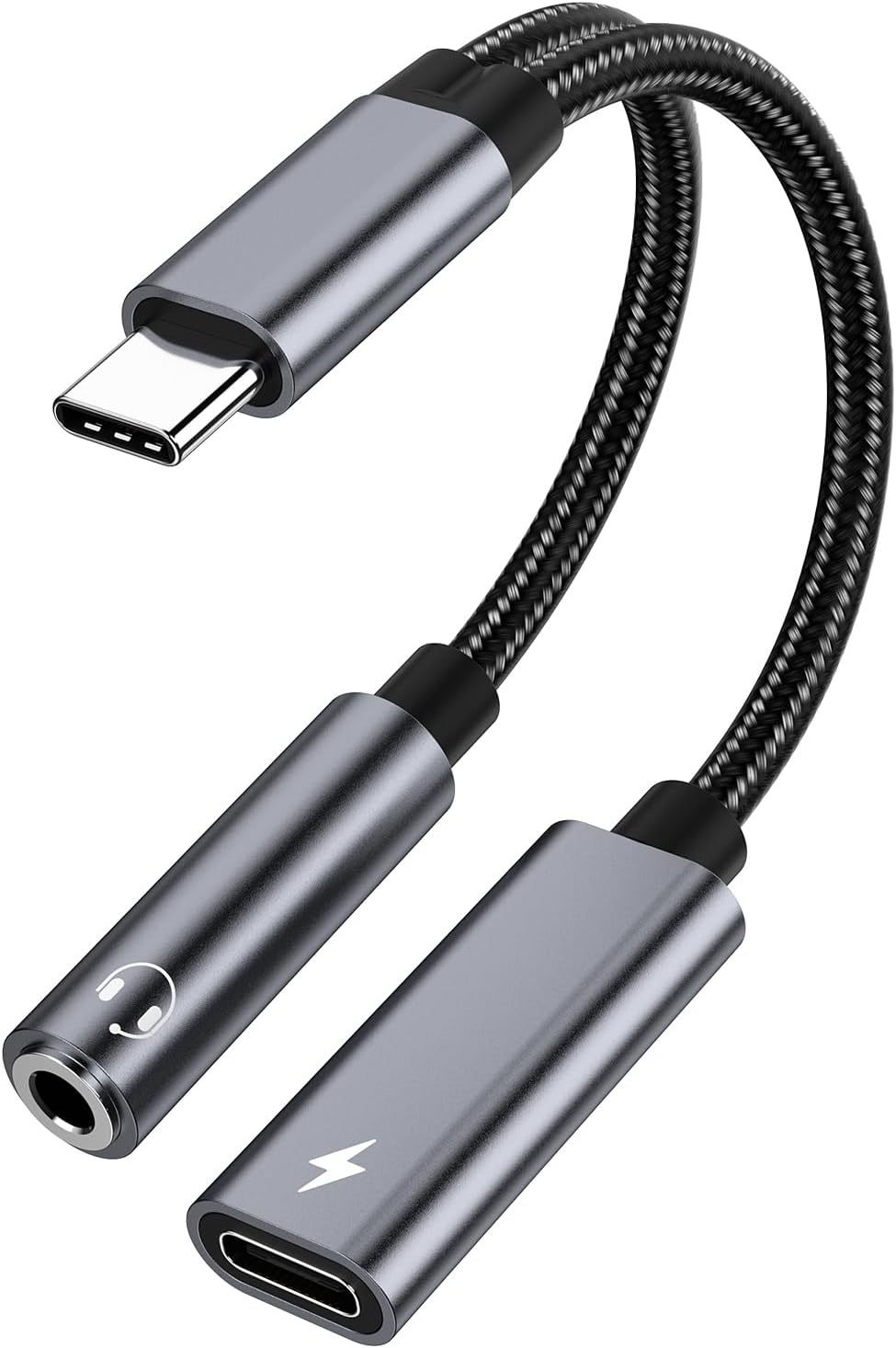 Samsung Galaxy S24 Headphone Adapter, USB C to AUX Mic Jack with PD 60W Fast 