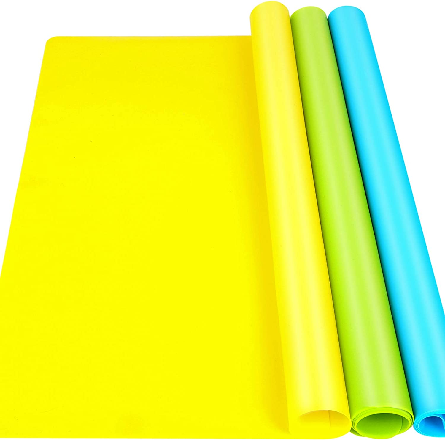Silicone Mats, 3 PCS Silicone Mats for Crafts, Resin Molds, Play Dough Mat, Nonstick Silicone Sheet Mat for Epoxy Resin, Clay, Craft Supplies, 15.7”X 11.7”