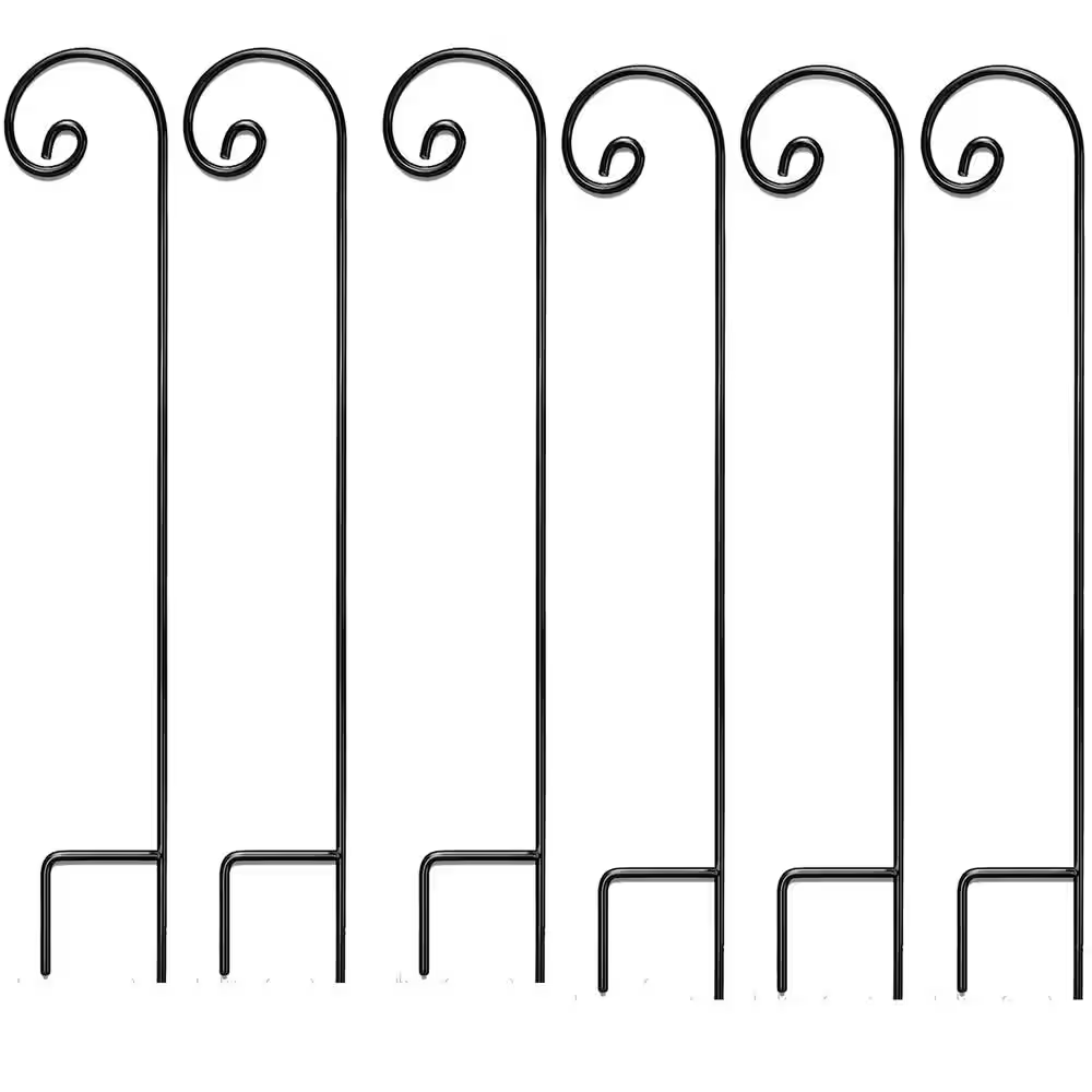 35 In. Steel Shepherd Curled Hook (6-Pack)