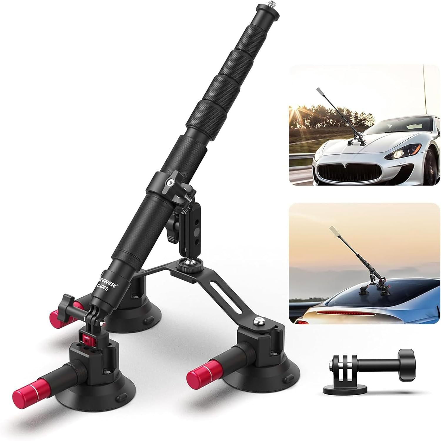 Glangeh Support Telephone Voiture Ventouse, 360° Rotation Bras Long Glangeh Support Telephone Voiture Ventouse, 360° Rotation Bras Long